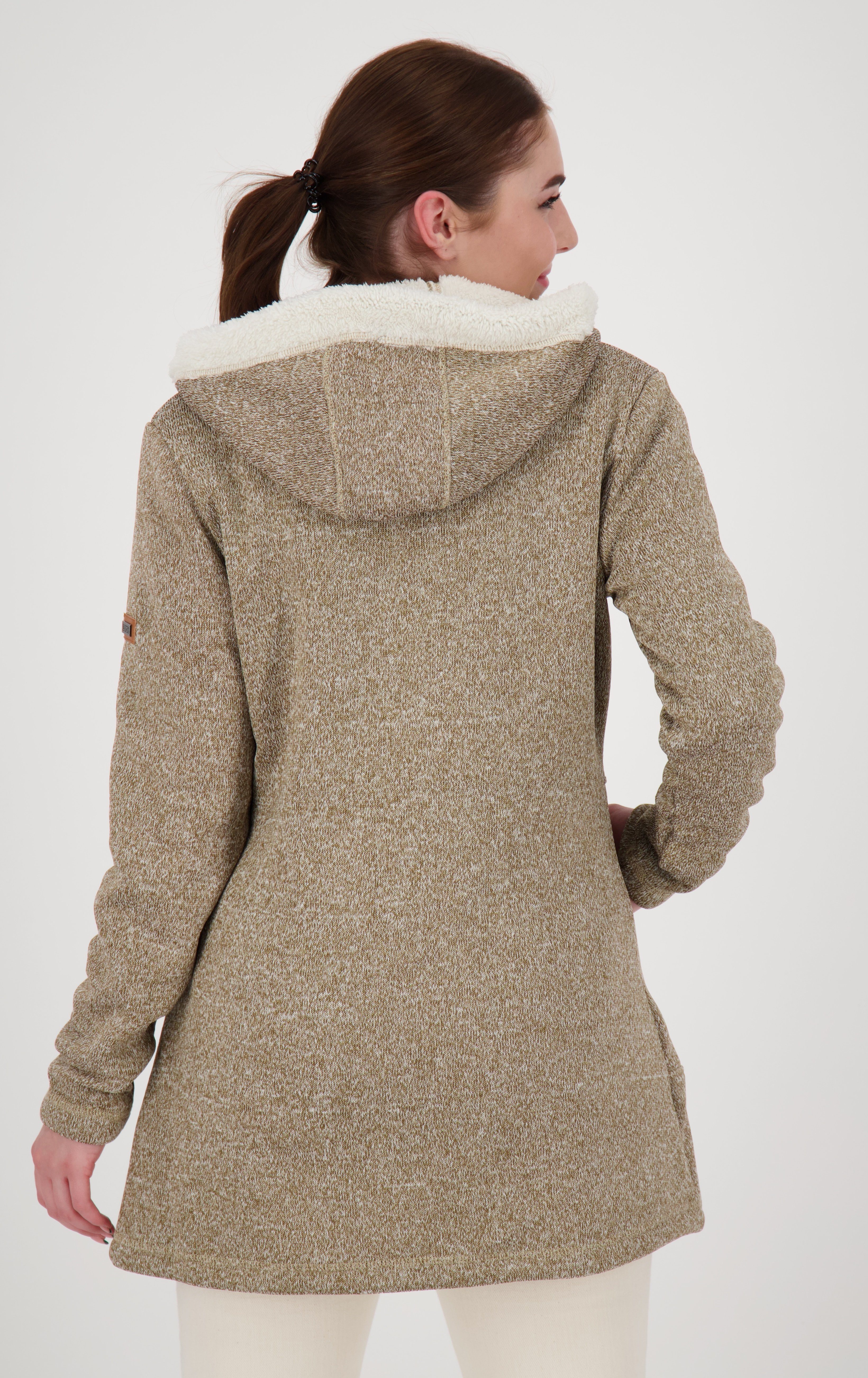 LPO Fleecejack KENNEWICK II LONG met capuchon en zachte fleece voering