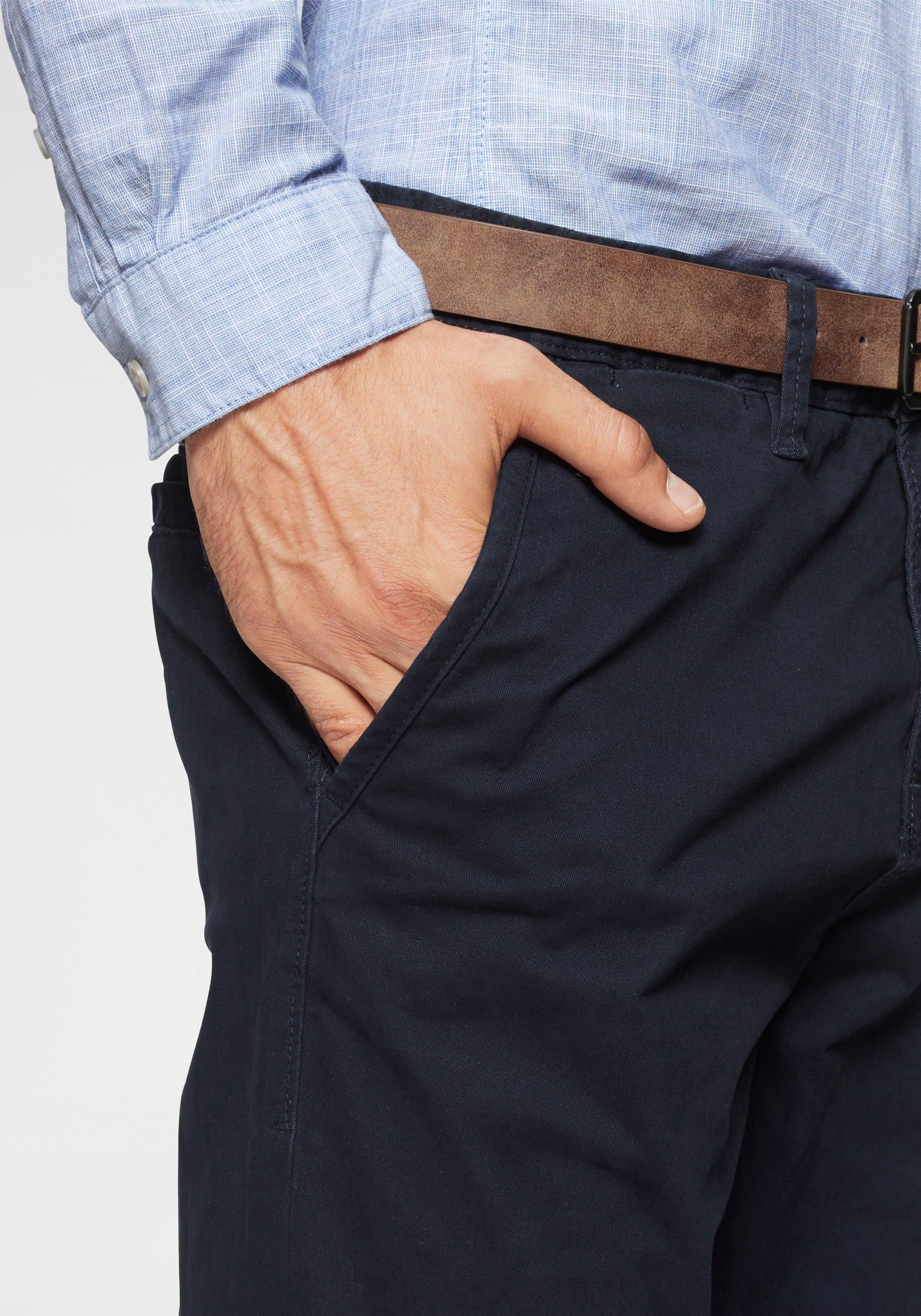 Tom Tailor Denim Chino licht voorgewassen (set, Met riem)