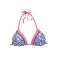 s.oliver red label beachwear triangel-bikinitop jill met patroonmix blauw