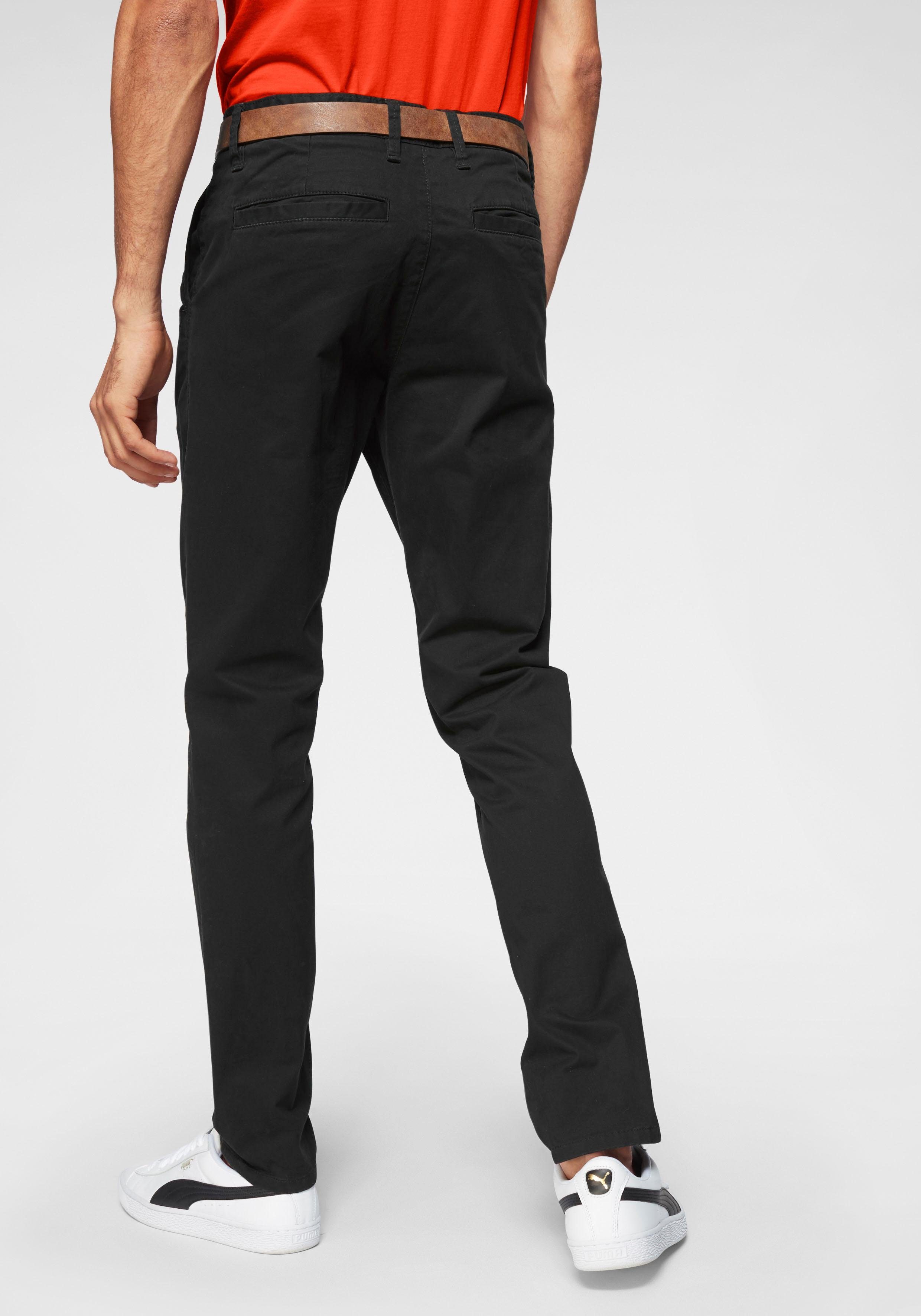 Tom Tailor Denim Chino licht voorgewassen (set, Met riem)