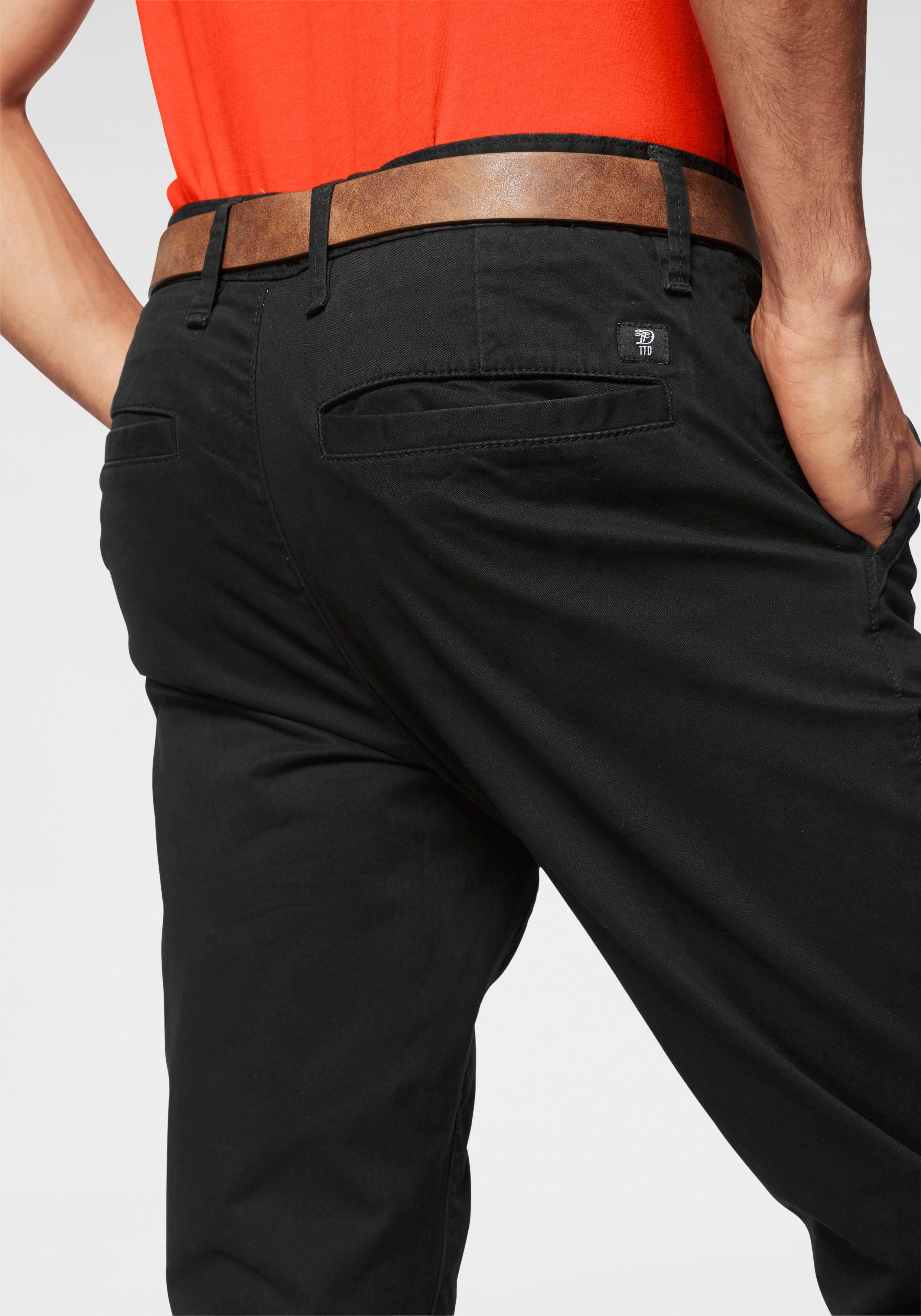 Tom Tailor Denim Chino licht voorgewassen (set, Met riem)