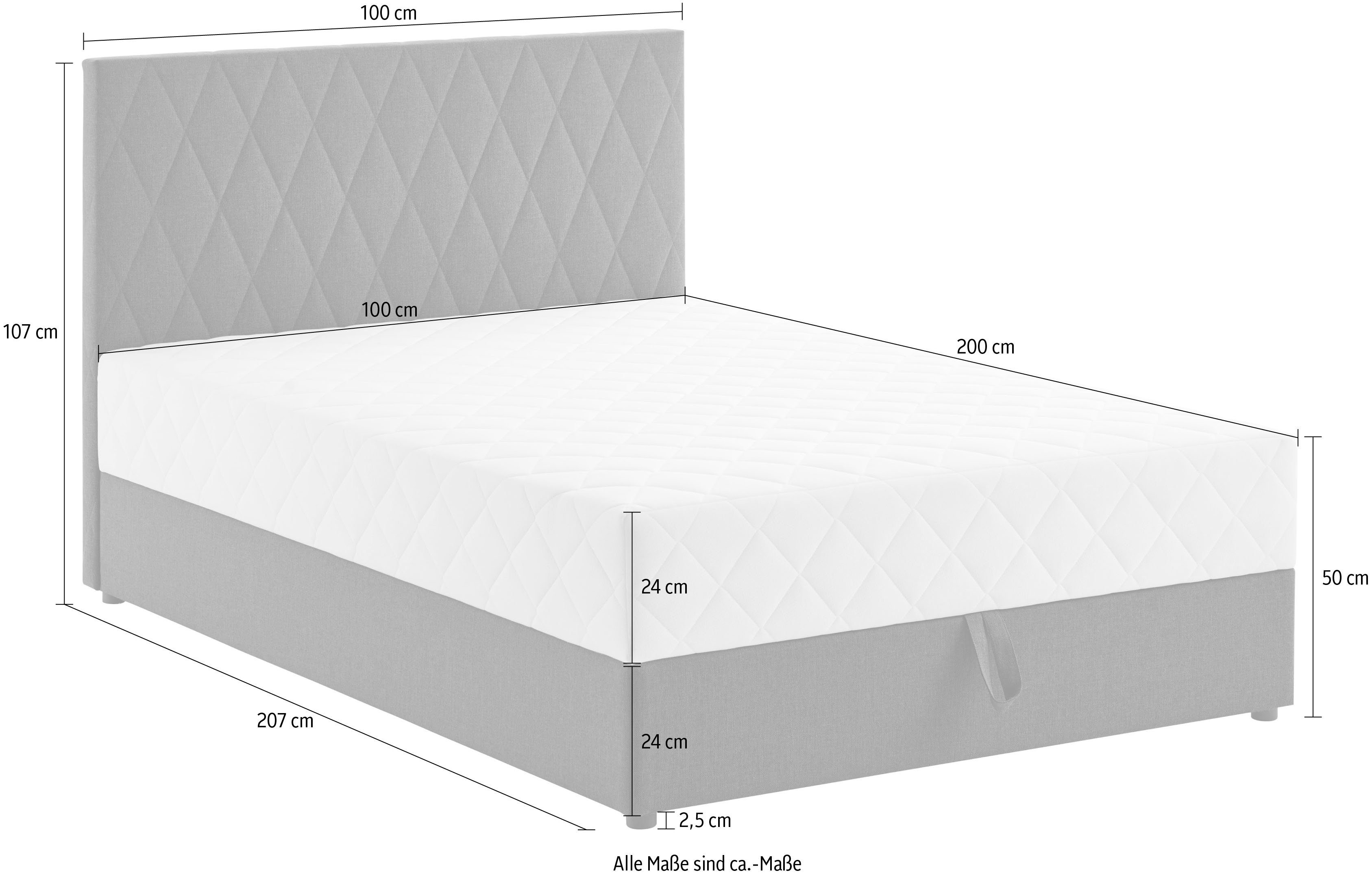 ATLANTIC home collection Boxspring Benita, OTTOs Choice! Topseller inclusief bedkist beschikbaar in verschillende maten, incl. zakverenmatras