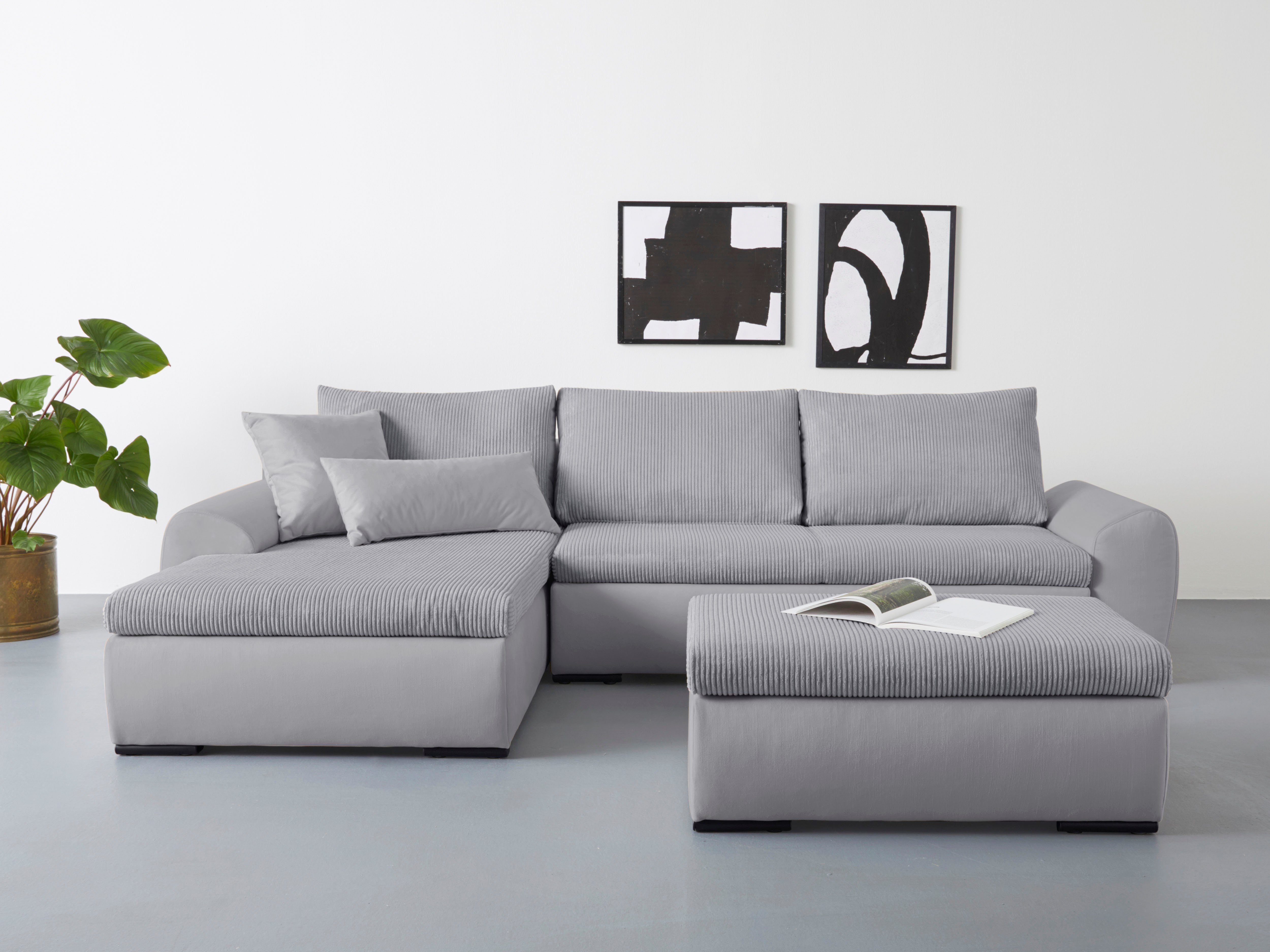 Home affaire Hocker Win met zwarte metalen poten, vrij plaatsbaar