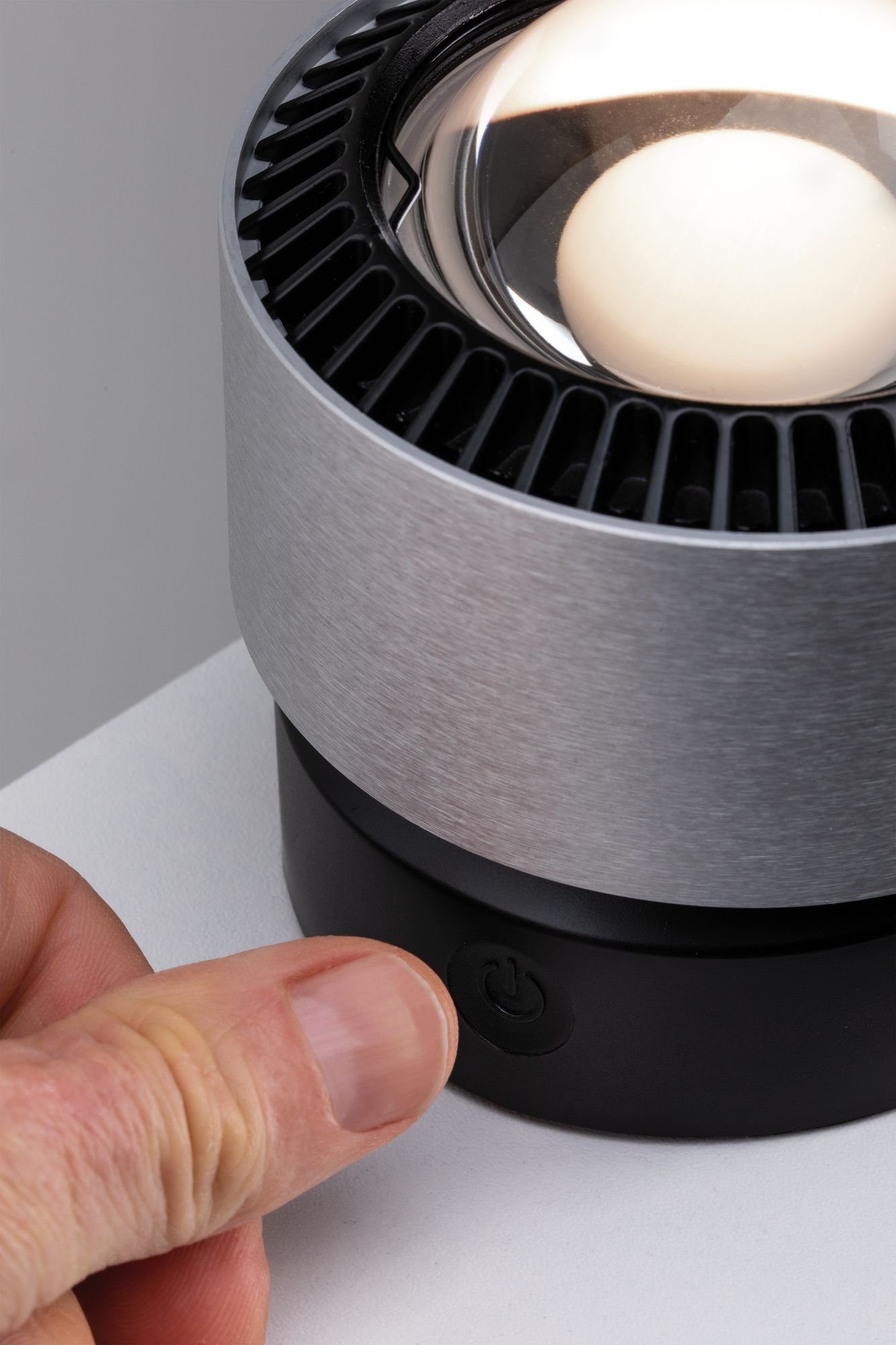 Paulmann Led-tafellamp Aldan 1x3,5W zwart/alu geborsteld 230V aluminium (1 stuk)