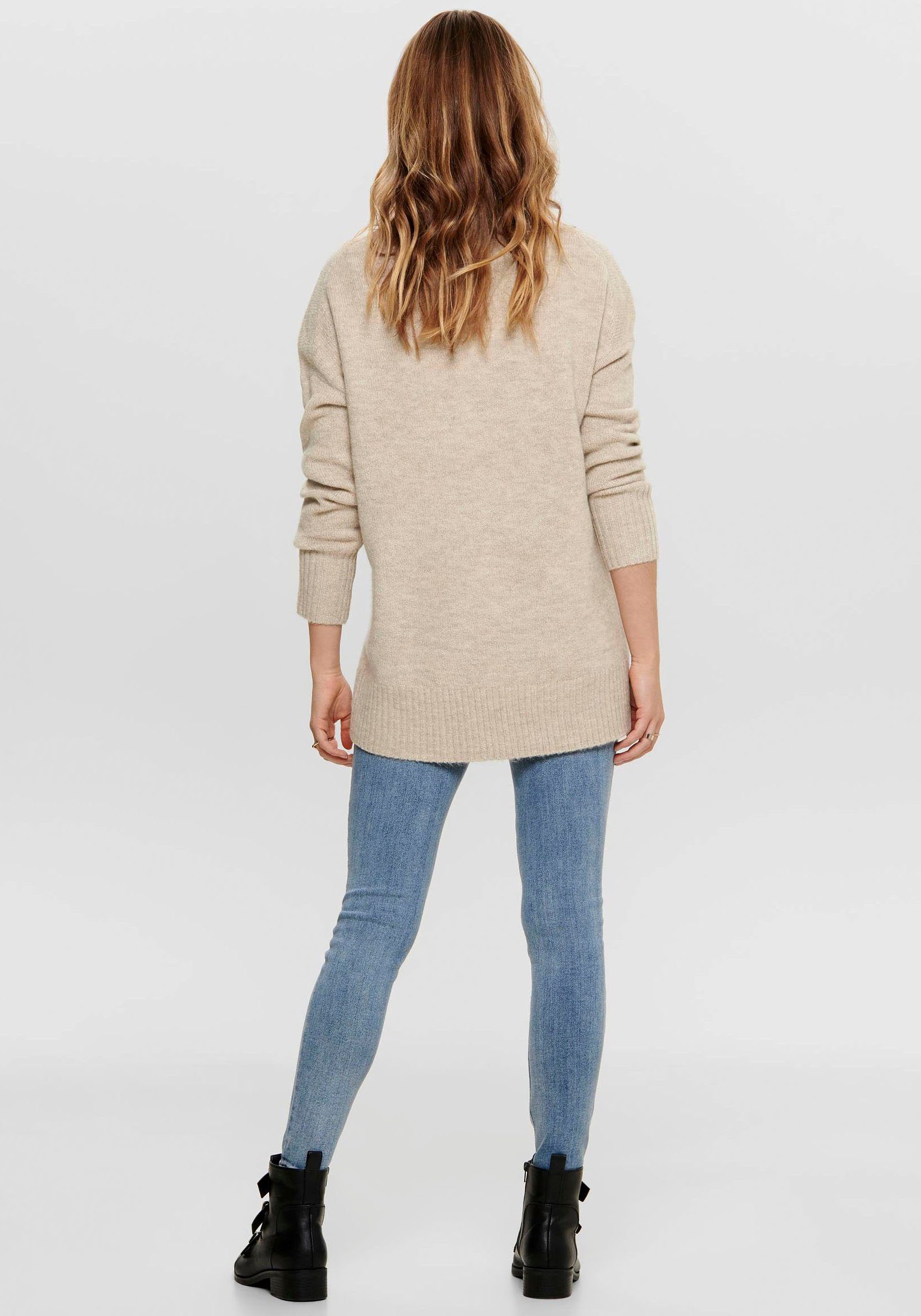 Only Trui met ronde hals ONLNANJING L/S PULLOVER KNT NOOS