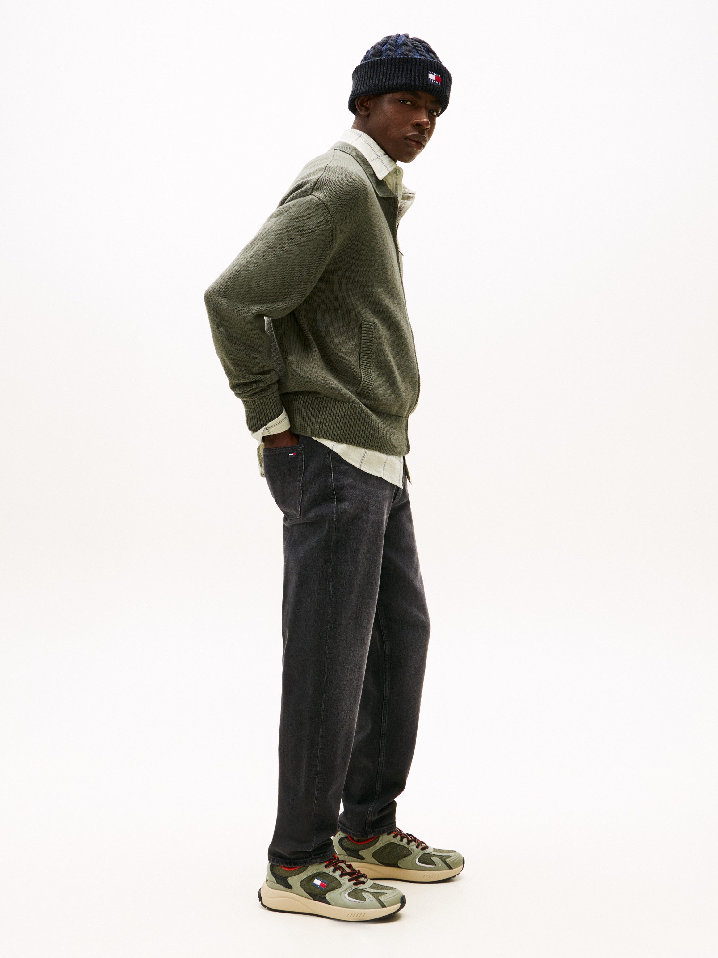 TOMMY JEANS Straight jeans Isaac Relaxed Tapered Relaxed-fit jeans met taps toelopende pijp