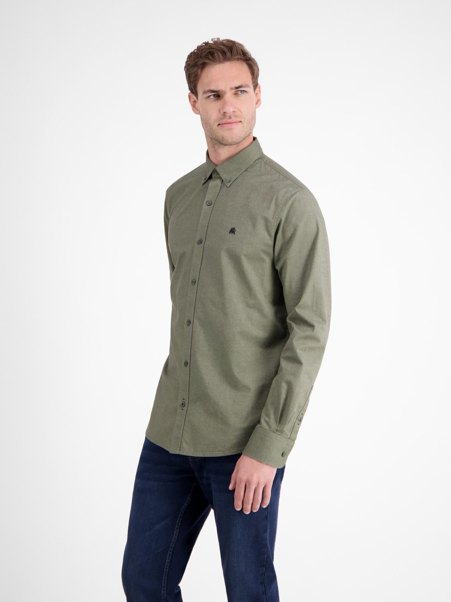 Lerros Overhemd met lange mouwen LERROS Oxford overhemd met stretch