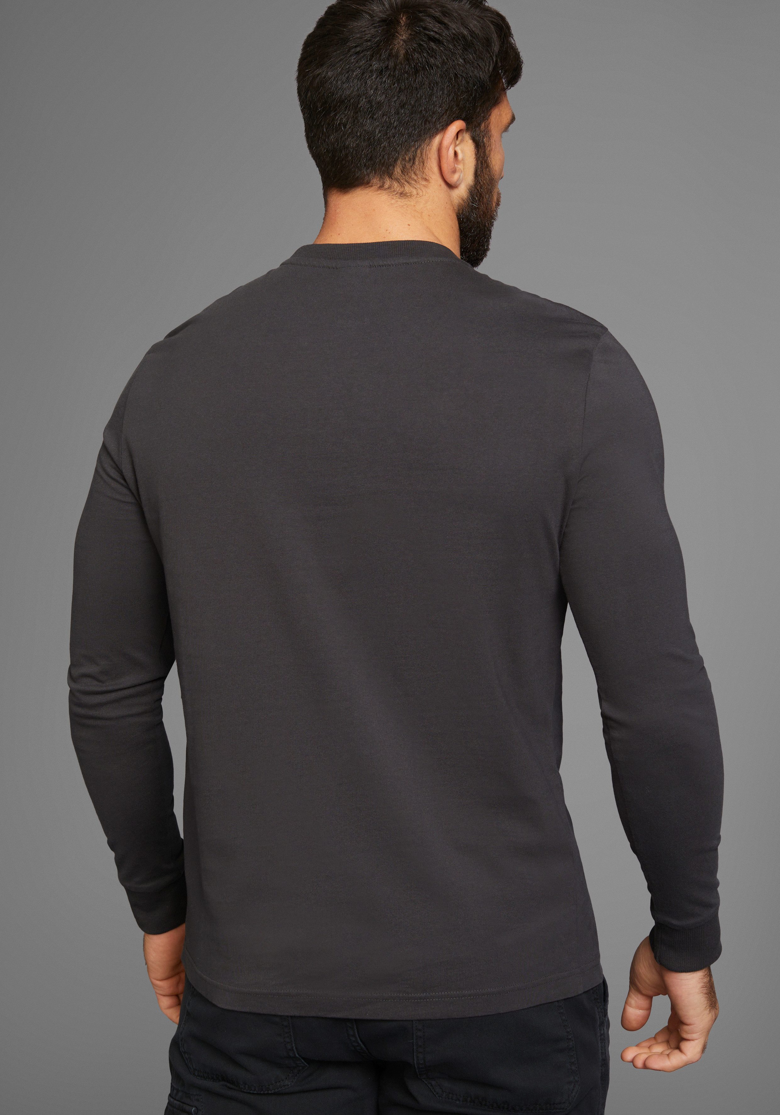 H.I.S Henleyshirt met knoopsluiting - nieuwe collectie