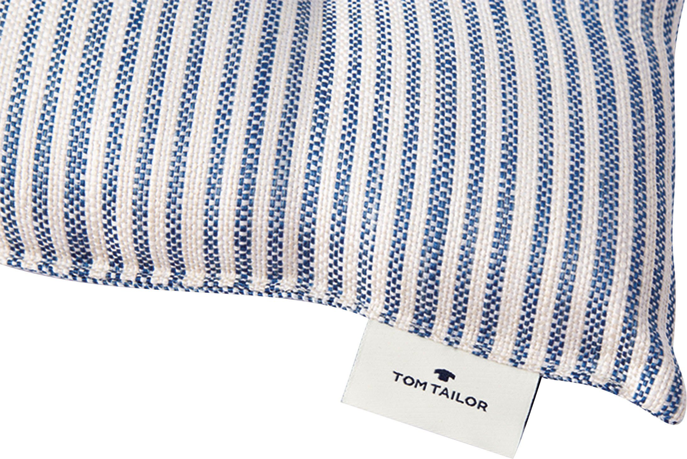 TOM TAILOR HOME Stoelkussen Fresh Stripe met modern krijtstreepdessin (1 stuk)