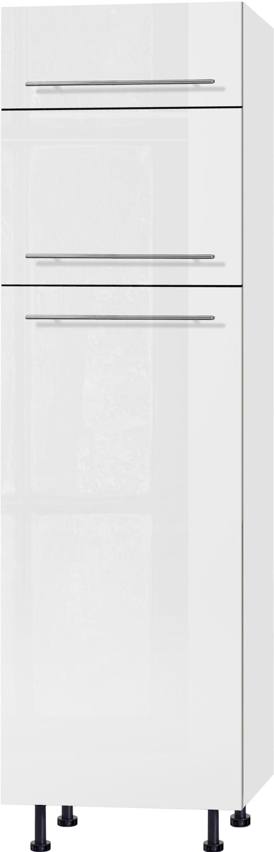 OPTIFIT Koelkastombouw Bern 60 cm breed, 212 cm hoog, met in hoogte verstelbare stelpoten ombouwkasten wit