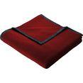 biederlack deken turku in een unikleurig design rood