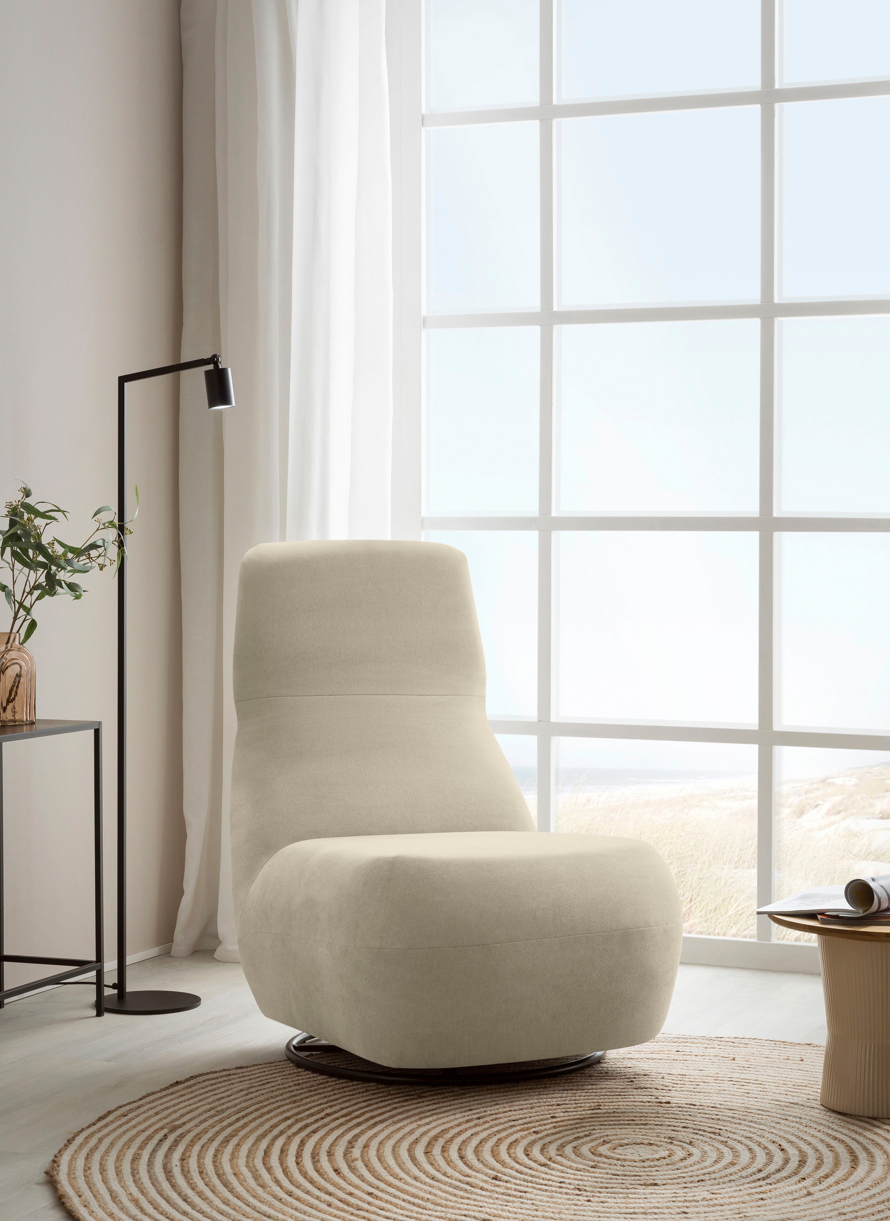 andas Relaxfauteuil Emberson stoel, rugleuning opklapbaar, draaistoel Verstelbare rugleuning, draaifunctie, naar keuze ook Swivel (wip) functie