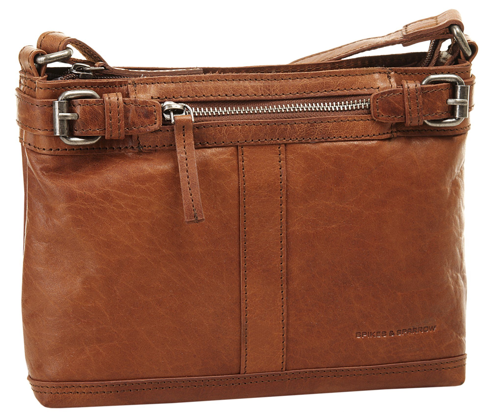 Spikes & Sparrow Schoudertas echt leder