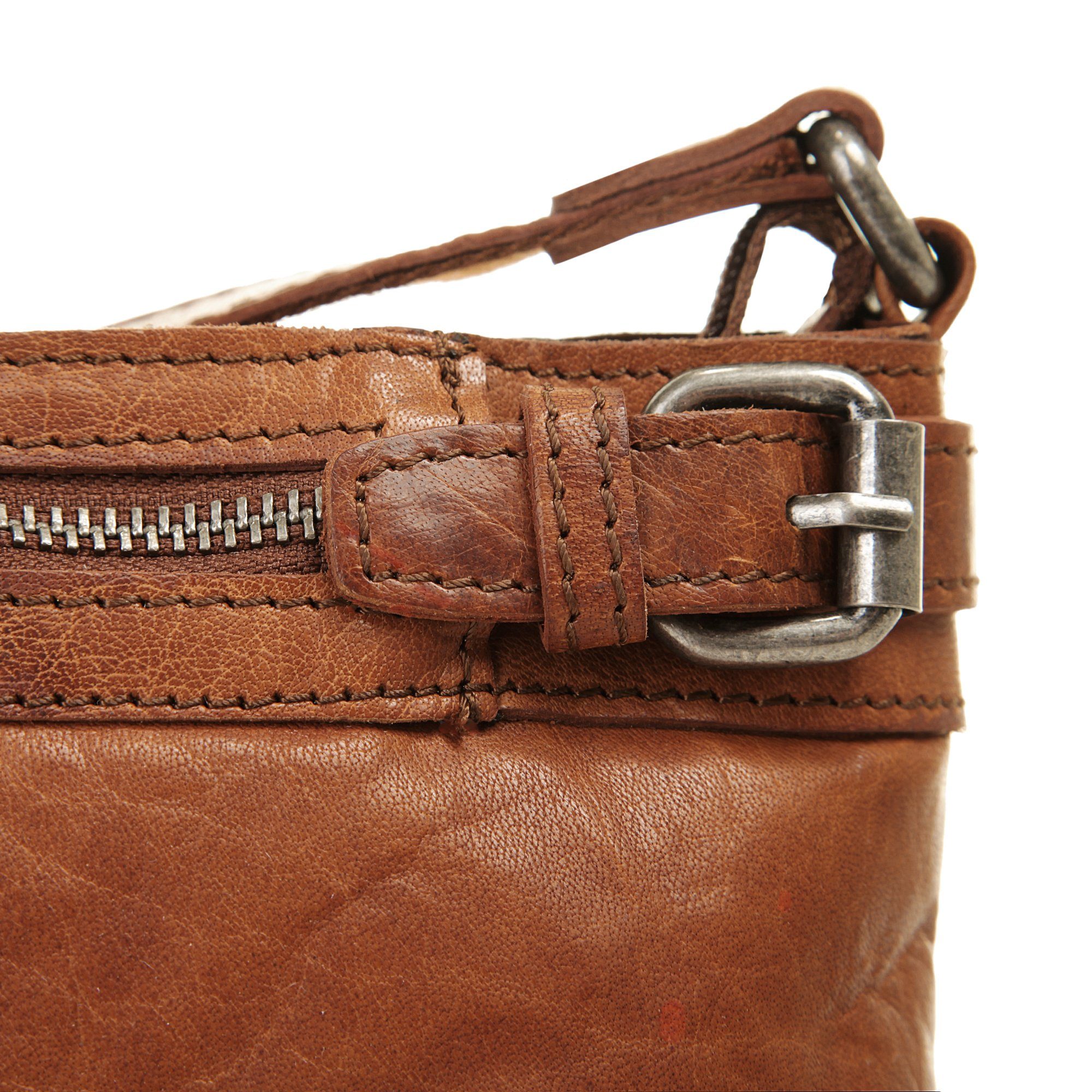 Spikes & Sparrow Schoudertas echt leder
