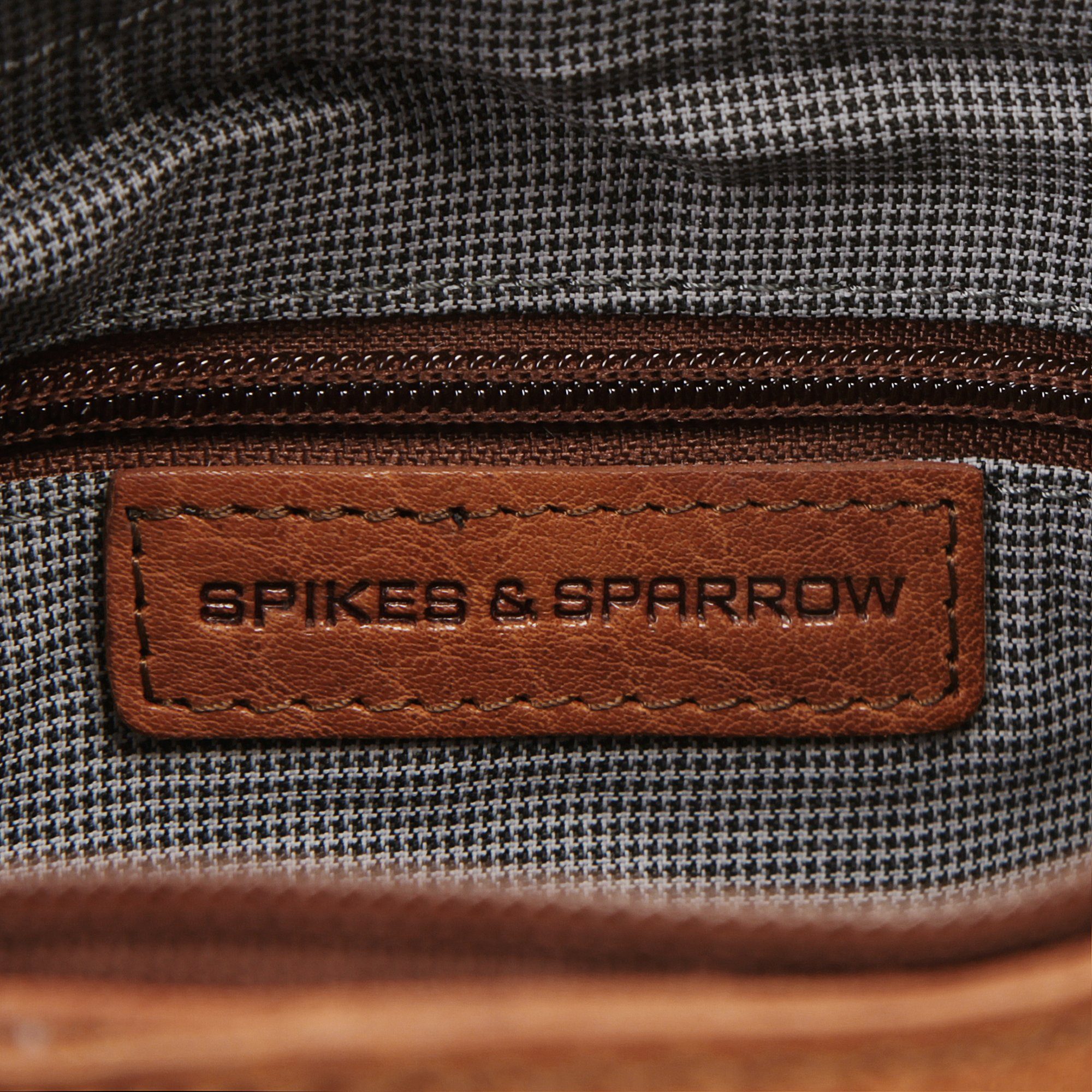 Spikes & Sparrow Schoudertas echt leder
