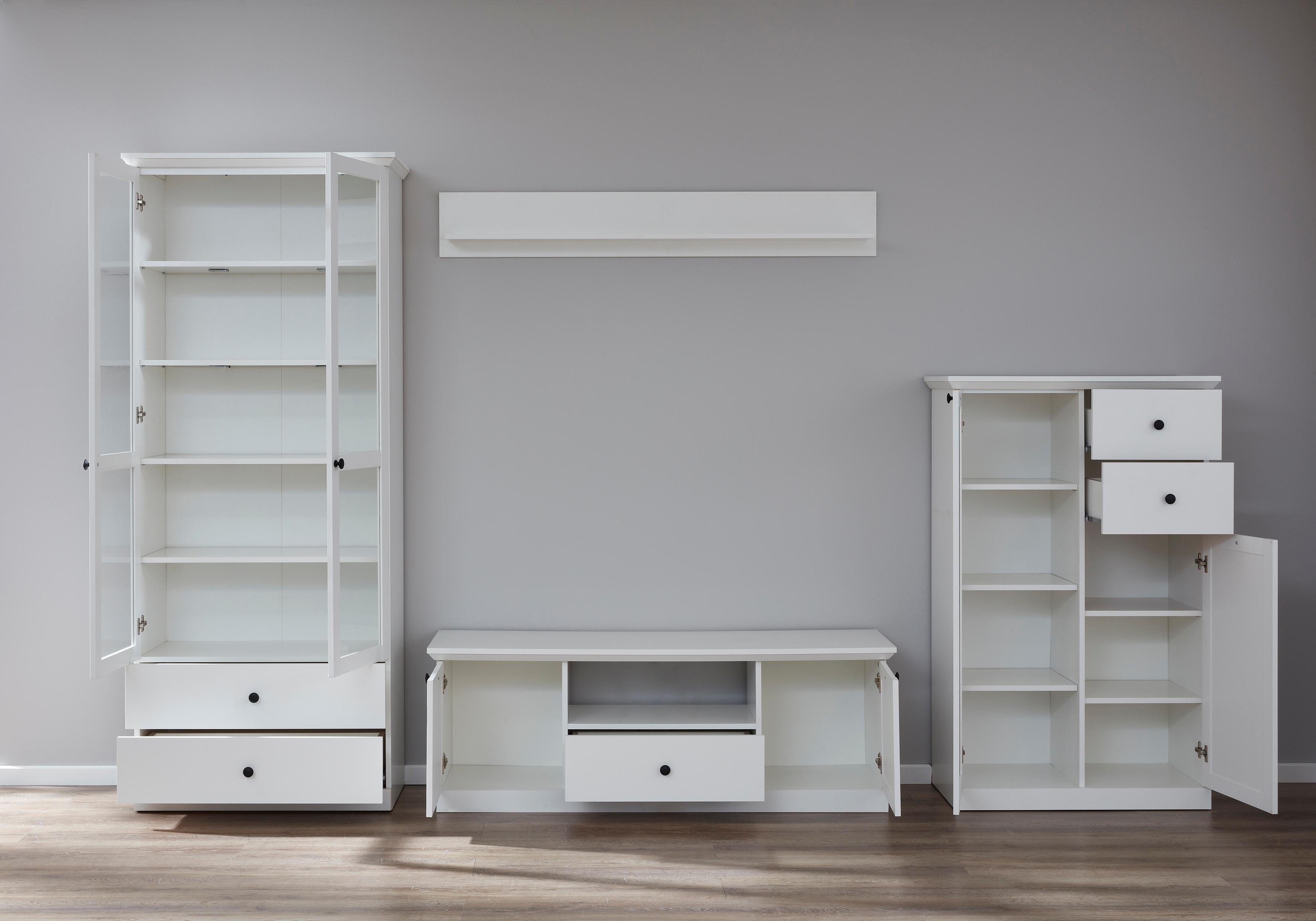 Home affaire Tv-meubel Örebro Commode, tijdloze landhuisstijl, met volledige uittrekbaarheid, verlichting optioneel