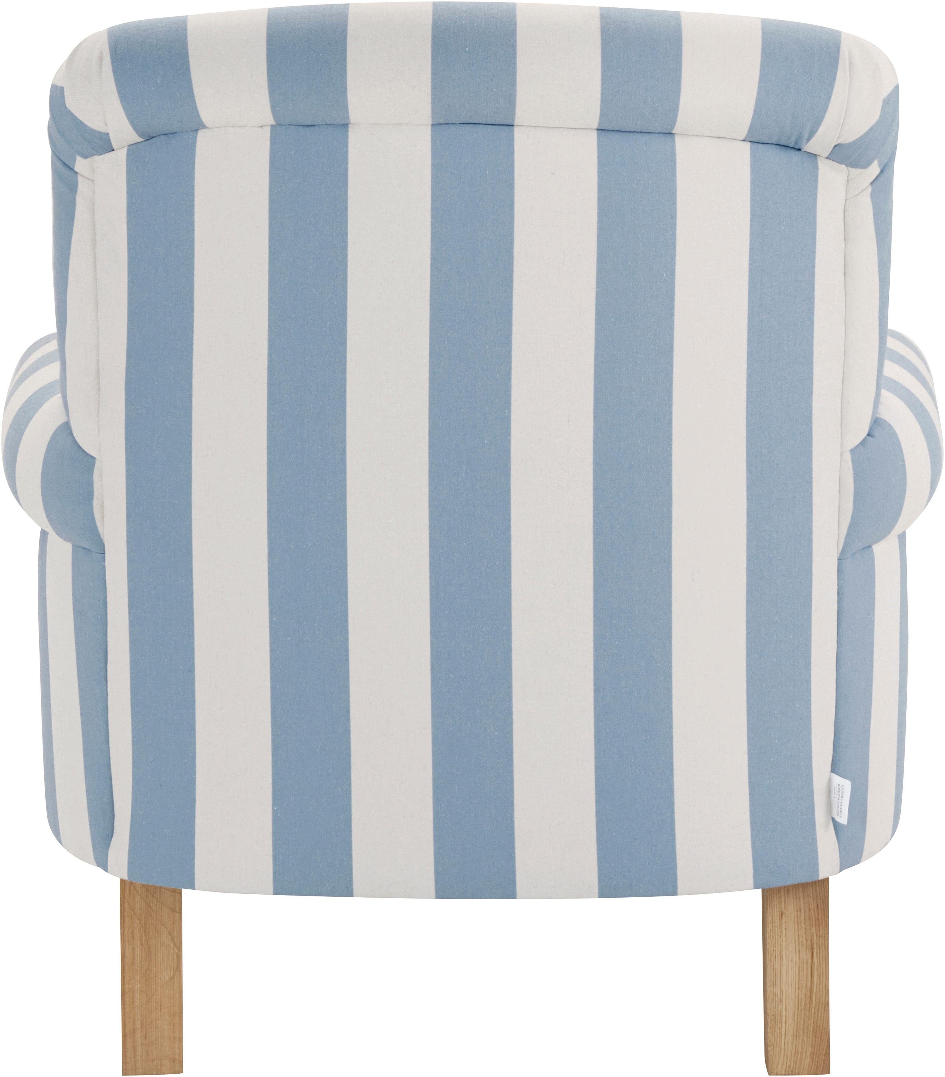 Guido Maria Kretschmer Home&Living XXL-fauteuil Cholet stoel met sierkussen en poten van eiken, overtrekstof: katoenmix, big (set)