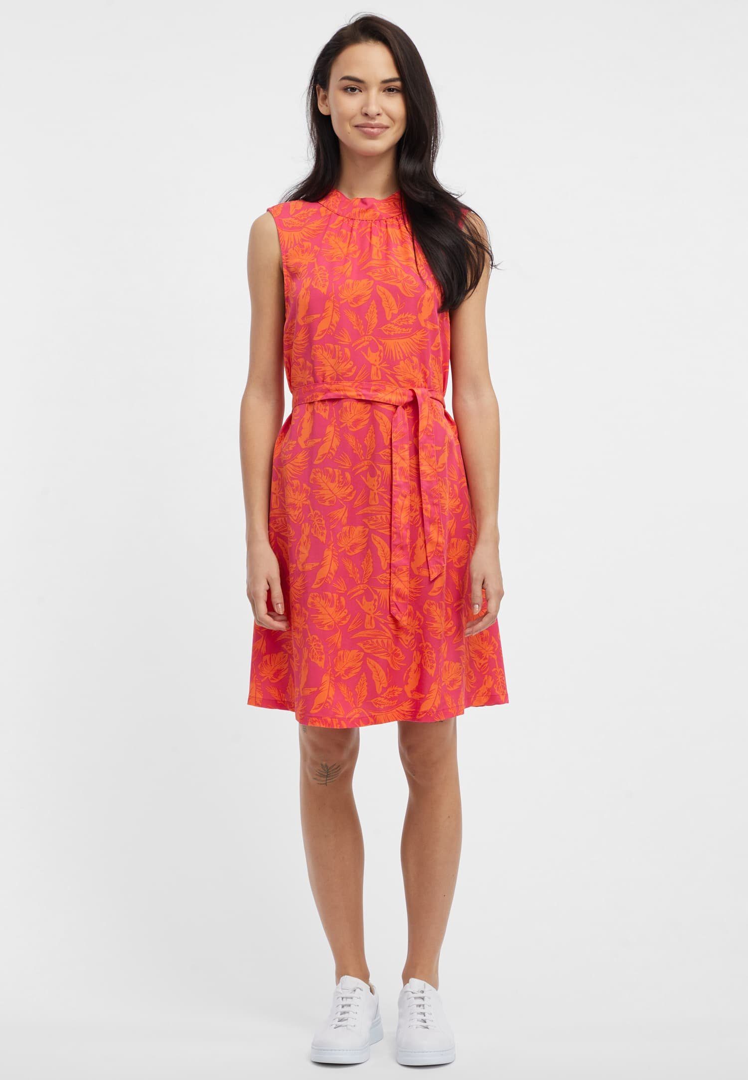 Ragwear Zomerjurk ANGYC PRINT ORG Neckholder met knoopsluiting en keyhole achter