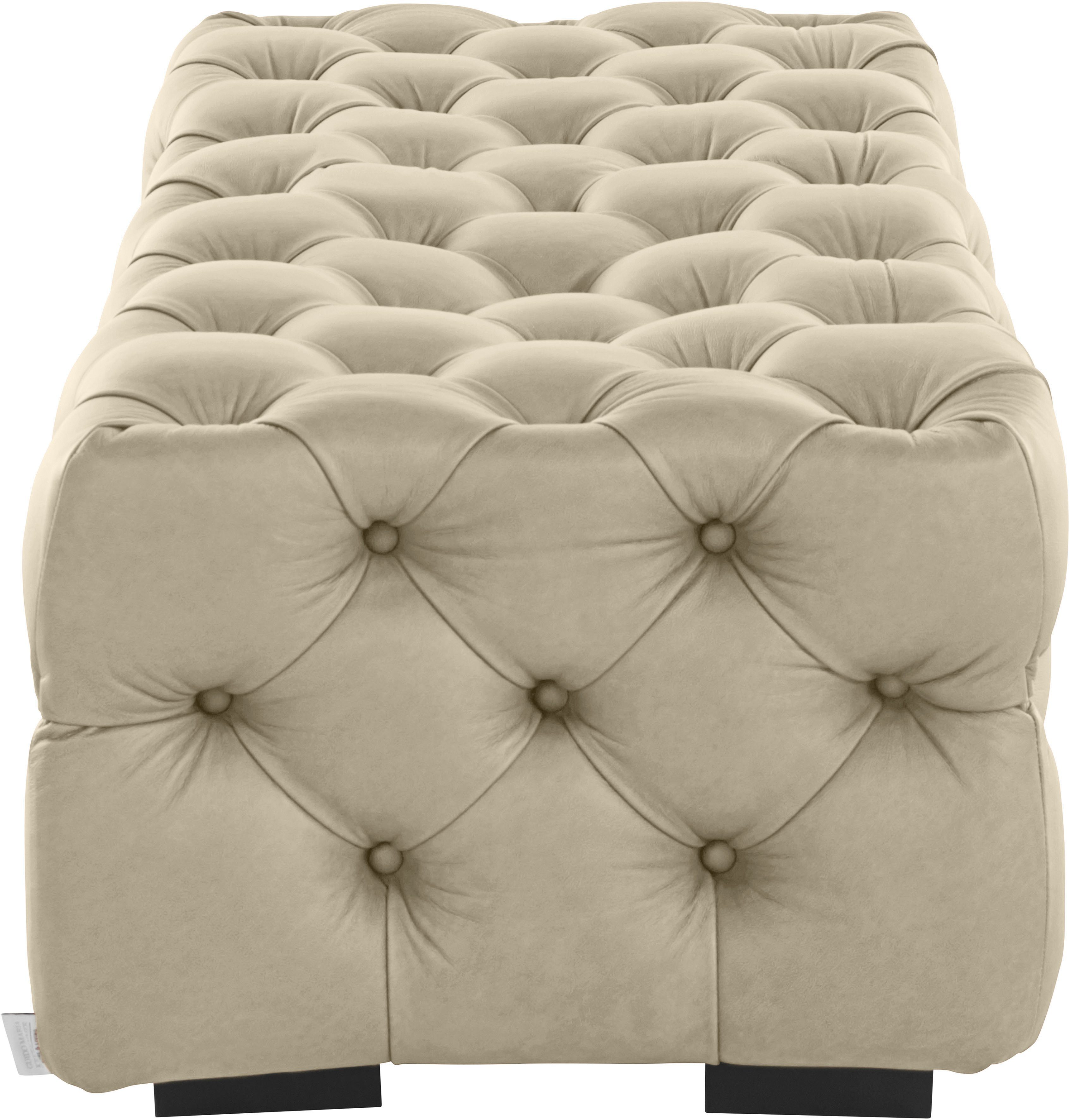 Guido Maria Kretschmer Home&Living Hocker Kalina met klassieke chesterfield-capitonnage