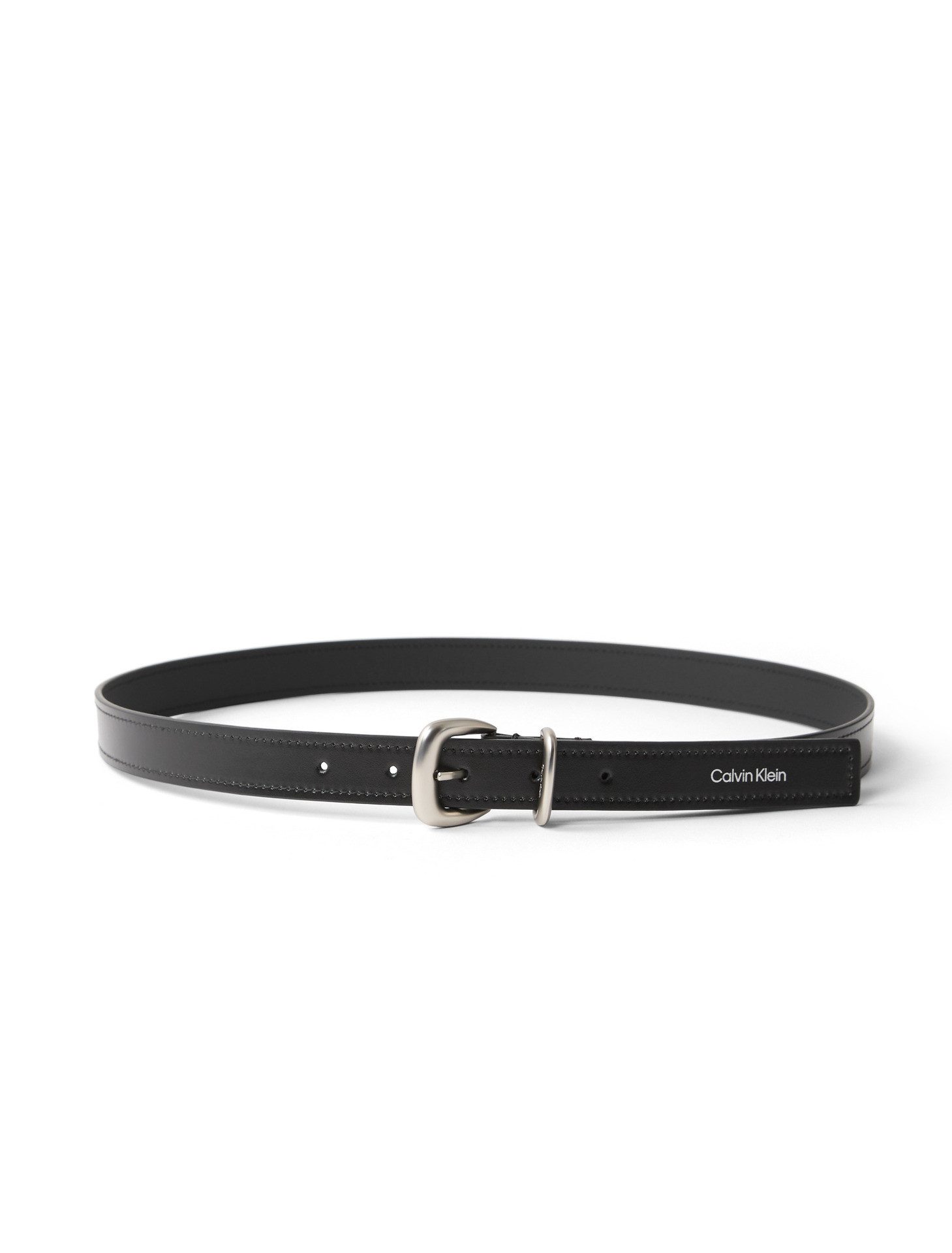 Calvin Klein Leren riem SRH 2 PC LG BCKL BLT