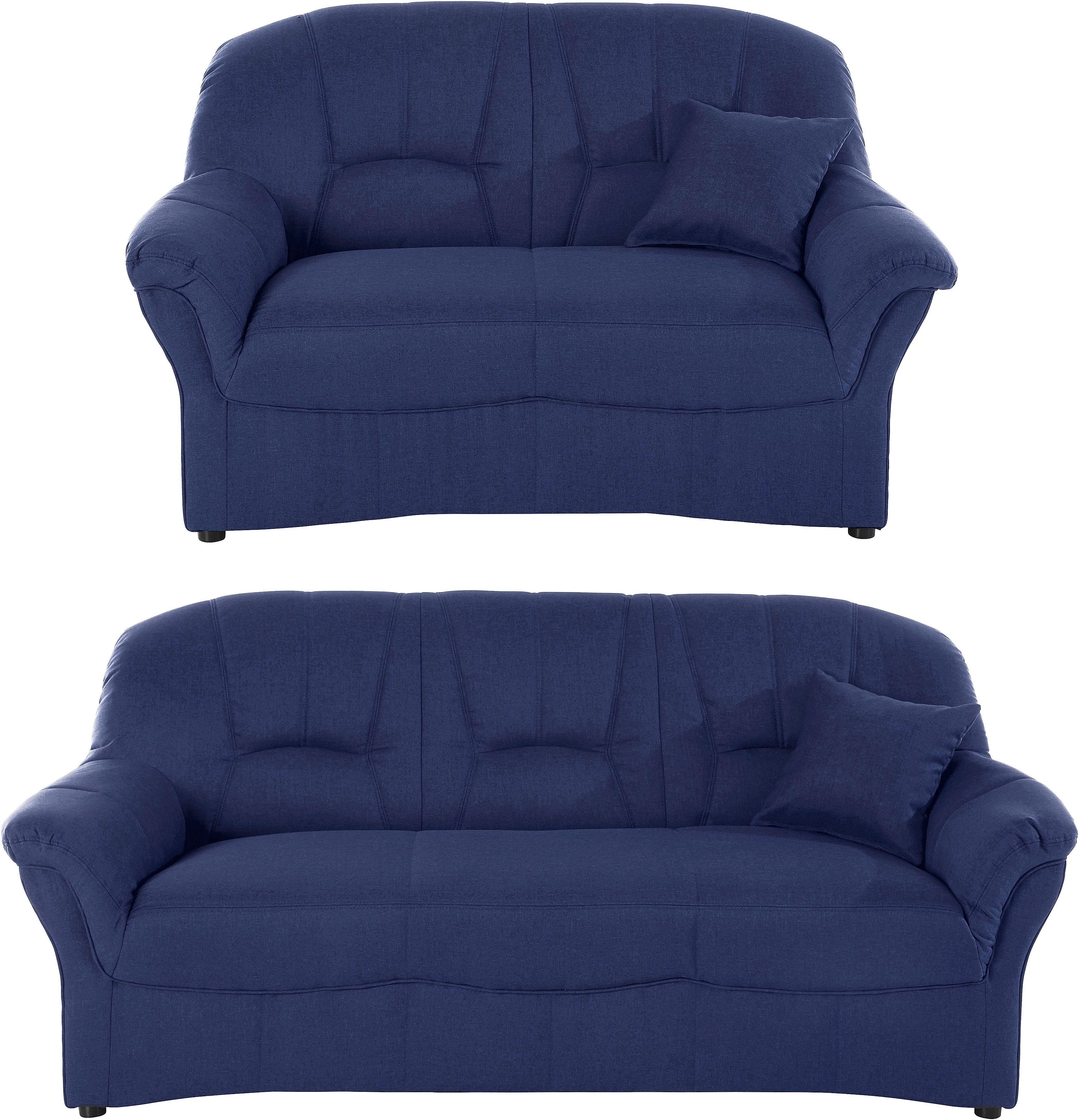 DOMO collection Zithoek Bahia Sitzbelastung 140 kg 3-zits & 2-zits set (set, 2-delig - 2-delig - 2-delig)