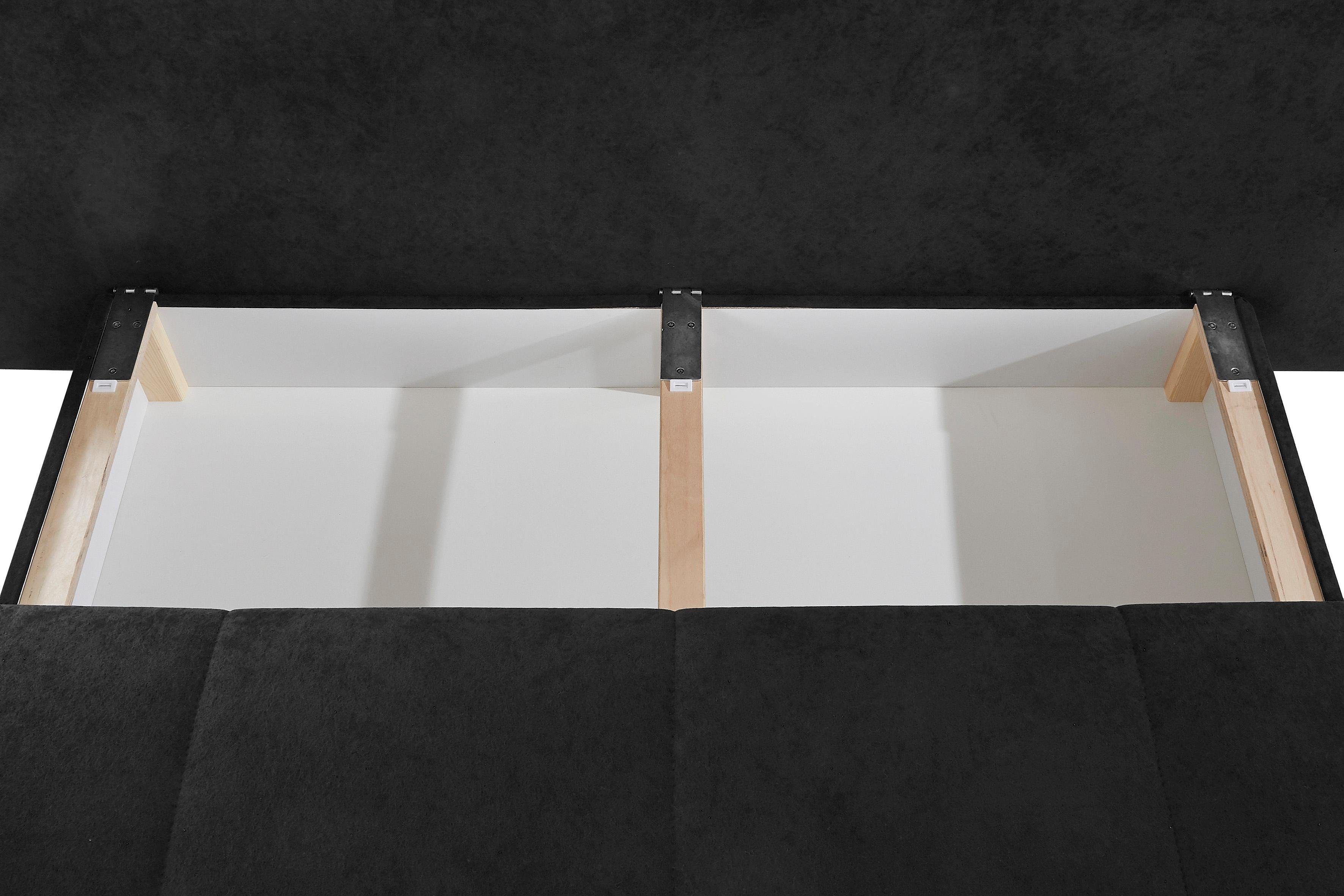 INOSIGN Slaapbank Pumo met boxspringuitvoering, slaapfunctie en bedkist, met binnenvering