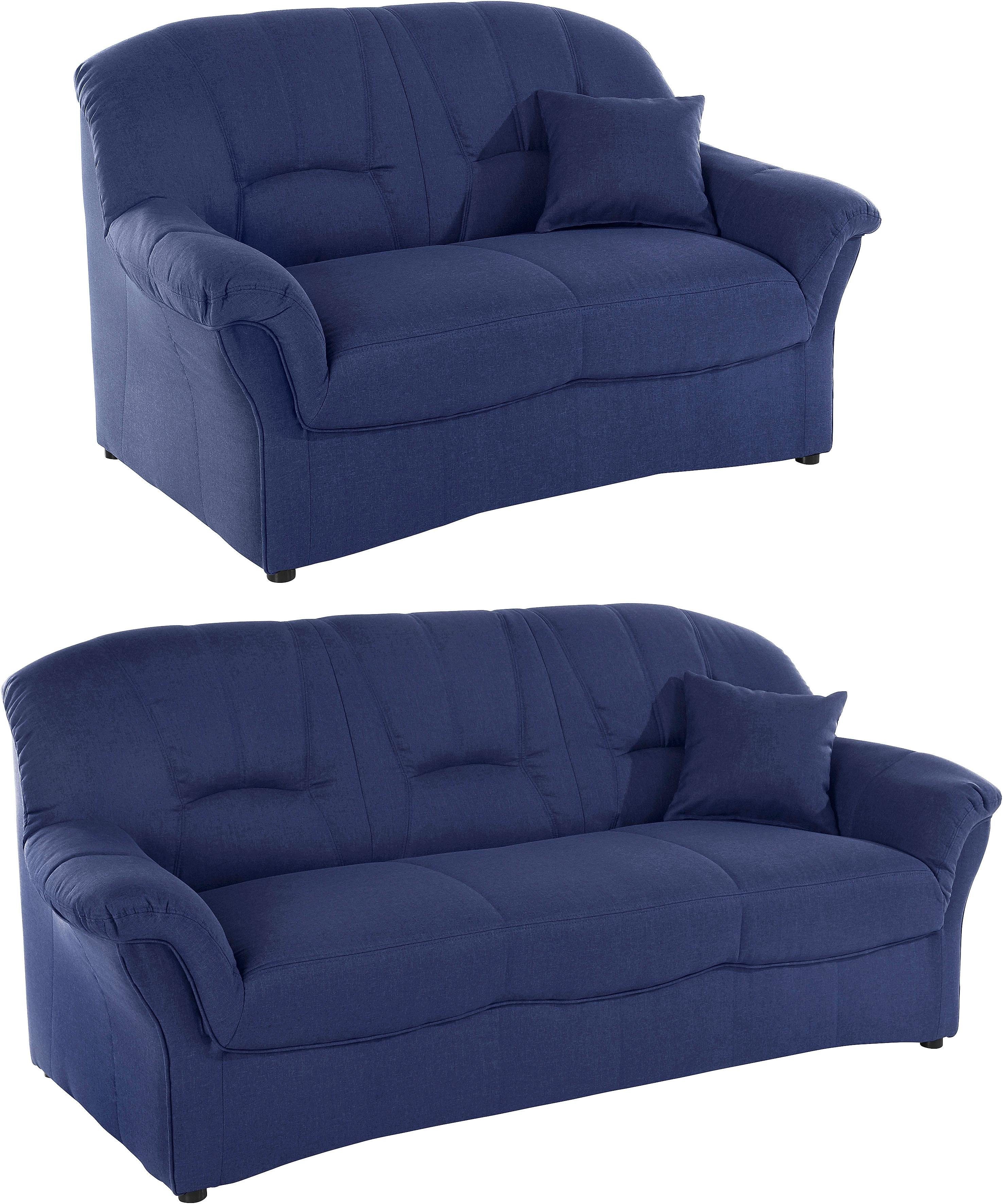 DOMO collection Zithoek Bahia Sitzbelastung 140 kg 3-zits & 2-zits set (set, 2-delig - 2-delig - 2-delig)