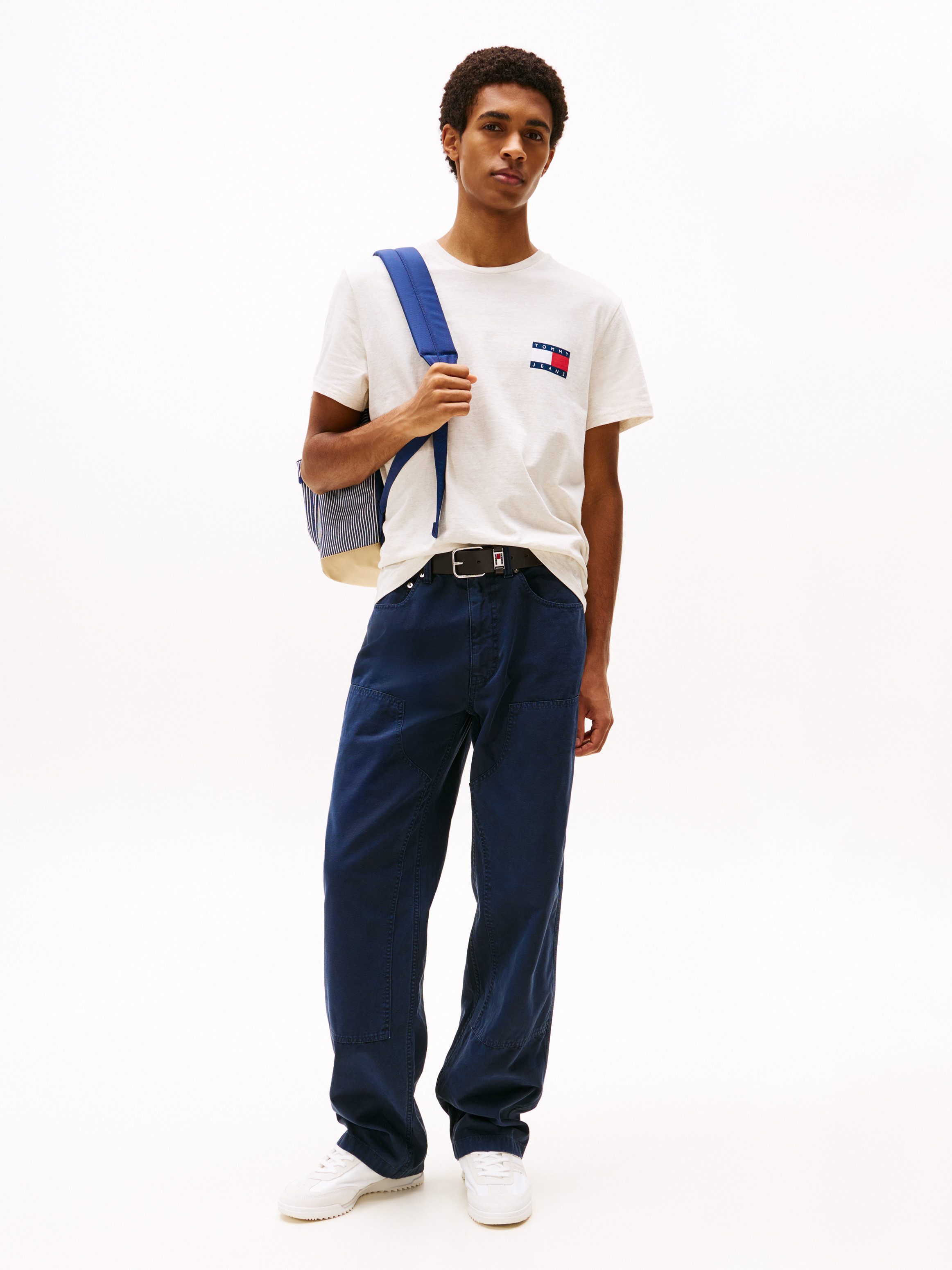 TOMMY JEANS T-shirt TJM SLIM ESSENTIAL FLAG TEE EXT