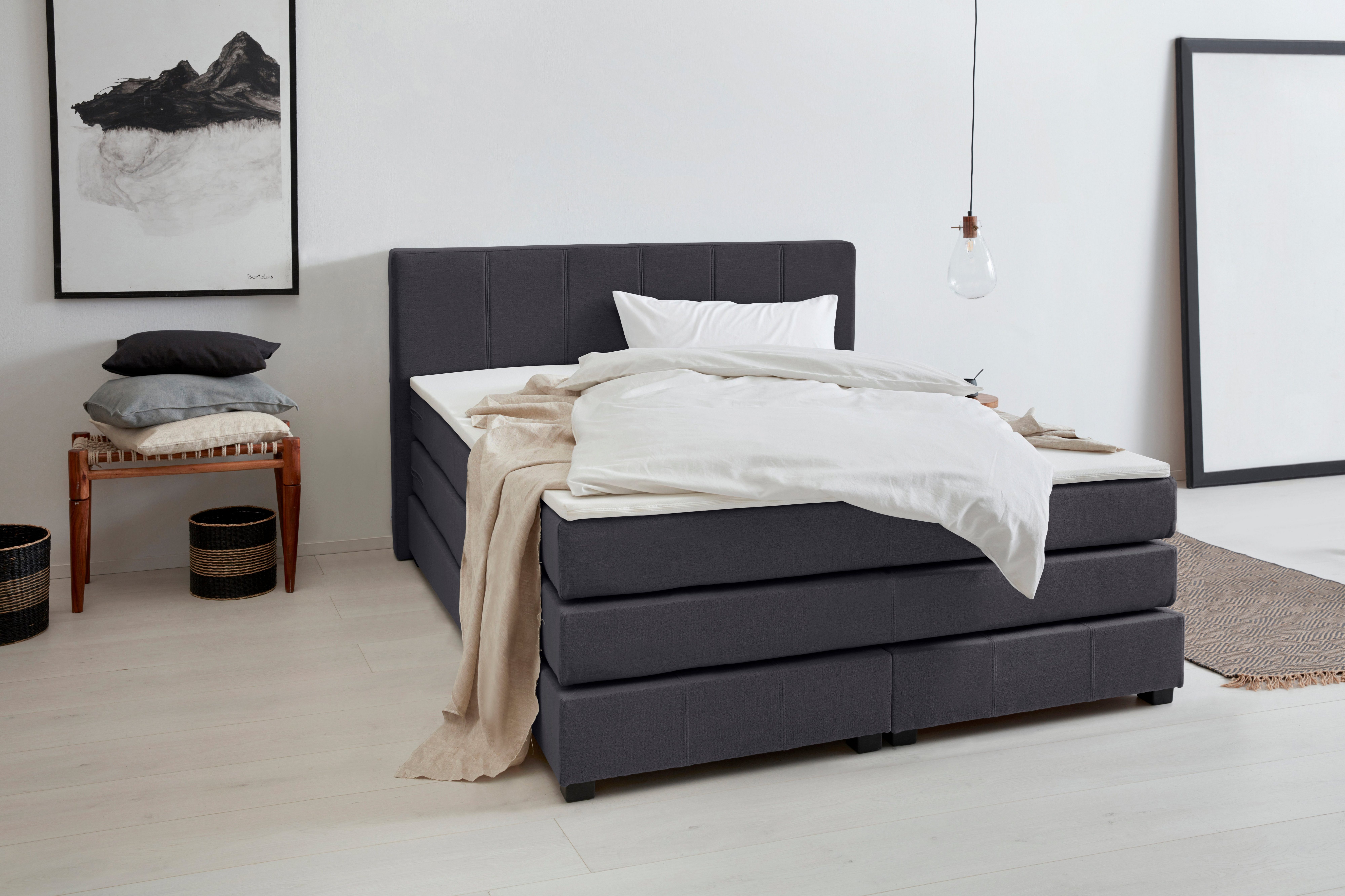 OTTO products Boxspring Peetu Pocketveringsmatras, in 4 breedten en 4 kleuren, incl. topmatras