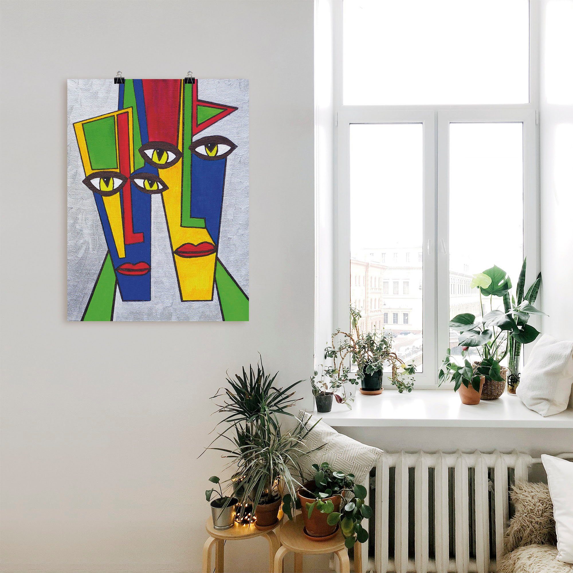 Artland Artprint op linnen Portret gespannen op een spieraam