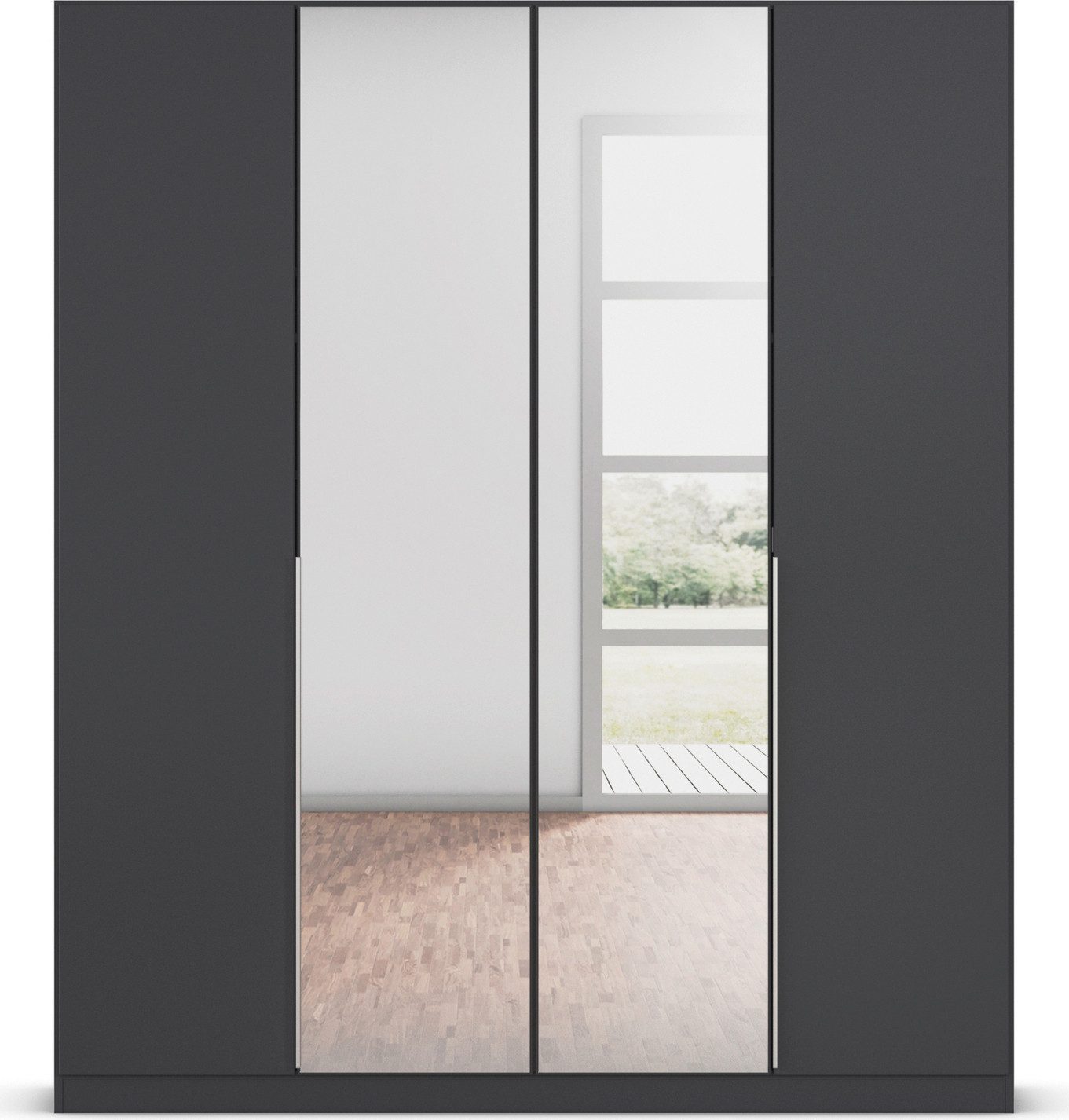 rauch Draaideurkast Kledingkast kast garderobe AGORDO met decor- of hoogglansfront doordachte binnenuitrusting, in 6 breedtes en 2 hoogtes made in germany