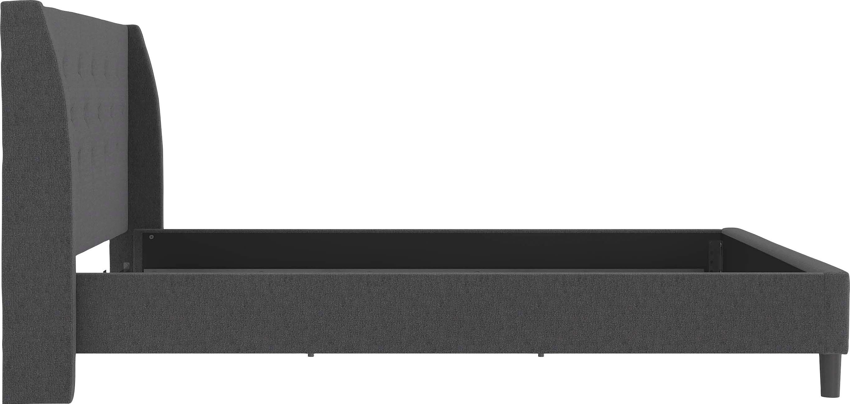 Home affaire Gestoffeerd bed Kempton met ruitencapitonnage, zacht verdikt, ligoppervlak 140x200 of 180x200 cm (1-delig)