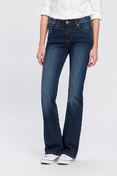 arizona bootcut jeans svenja - band met opzij elastische inzet high waist blauw