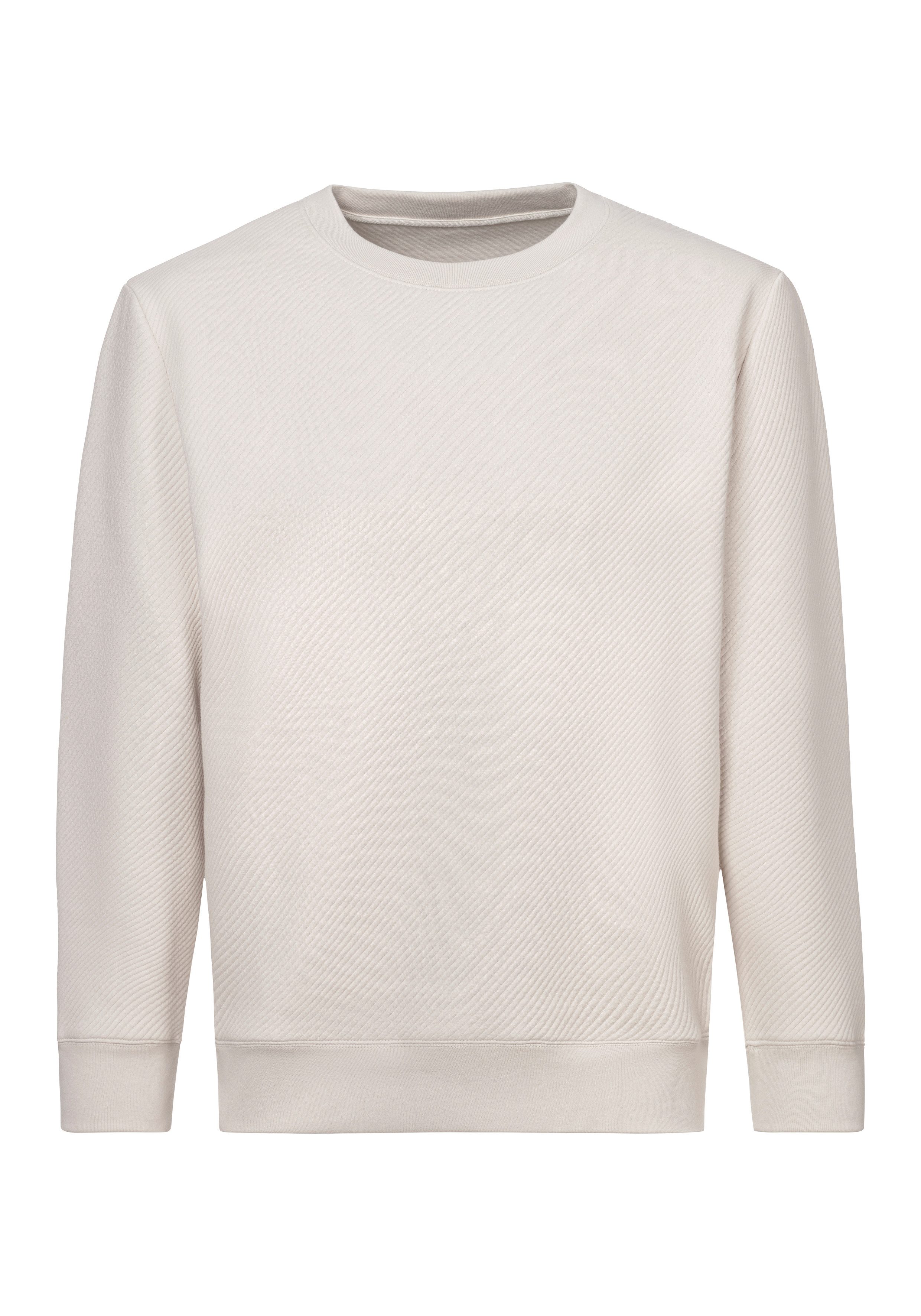 John Devin Sweatshirt Lange mouwen, sweatshirt met structuur, ronde hals, katoenmix