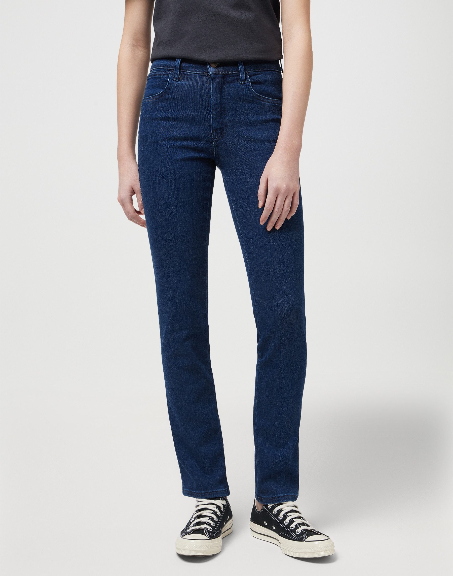 Wrangler 5-pocket jeans met contrastkleurige naden