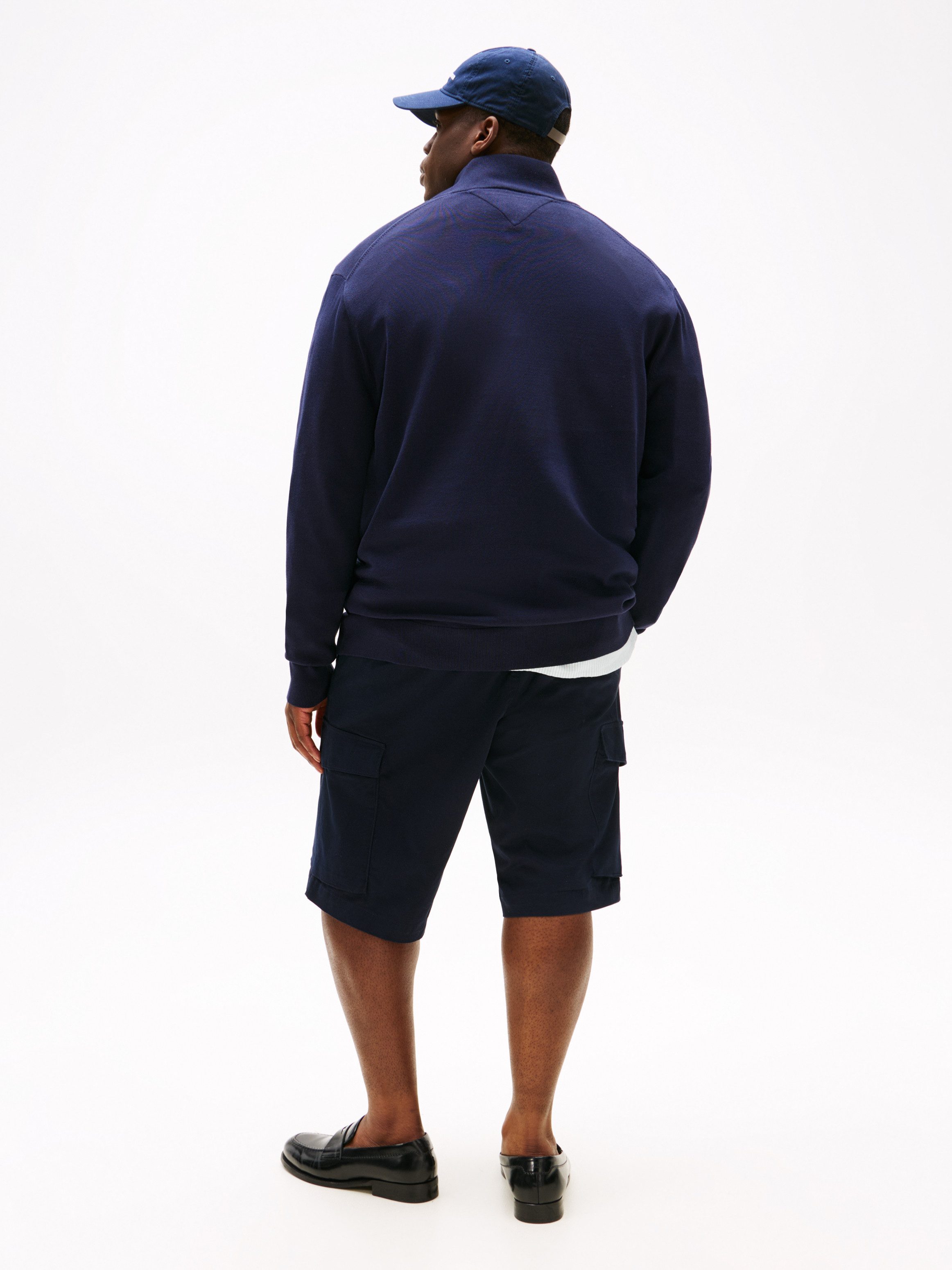 Tommy Hilfiger Trui met staande kraag BT-ESSENTIAL COTTON ZIP MOCK-B