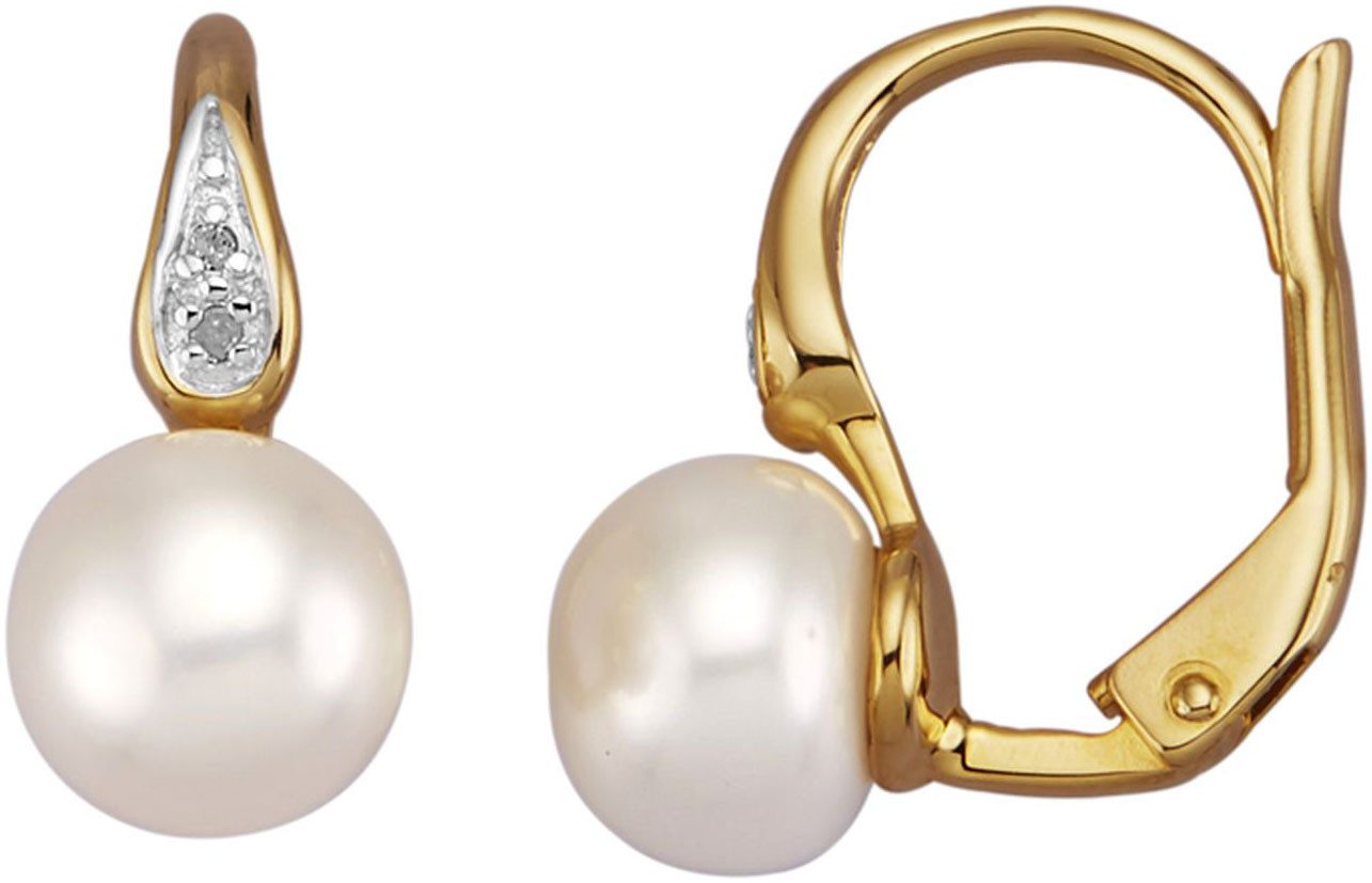 Firetti Paar oorhangers Sieraad Geschenk Zilver 925 Oorsieraden Oorbellen Druppel dames oorbellen wit