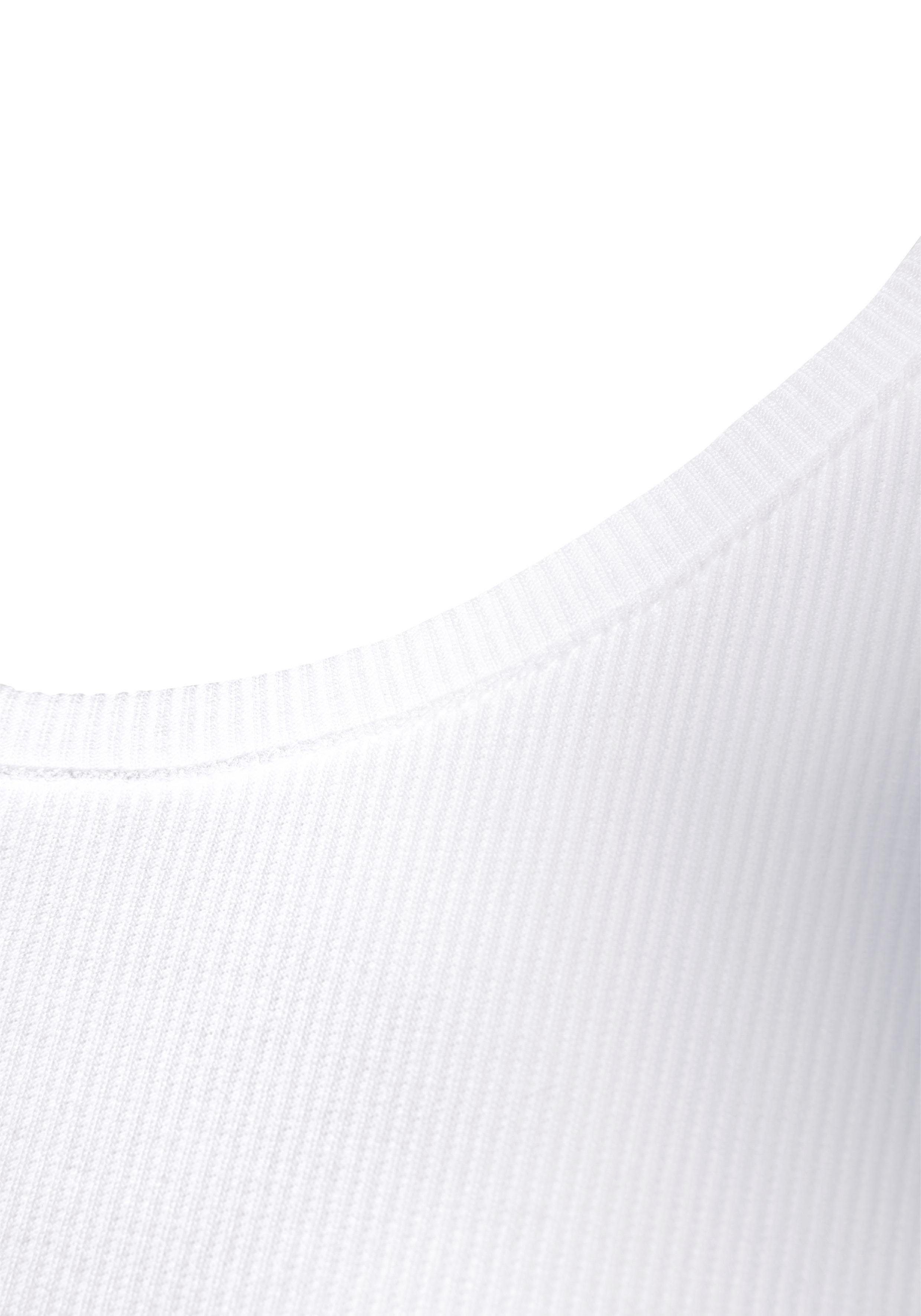 Lascana T-shirt van zacht ribmateriaal (Set van 2)