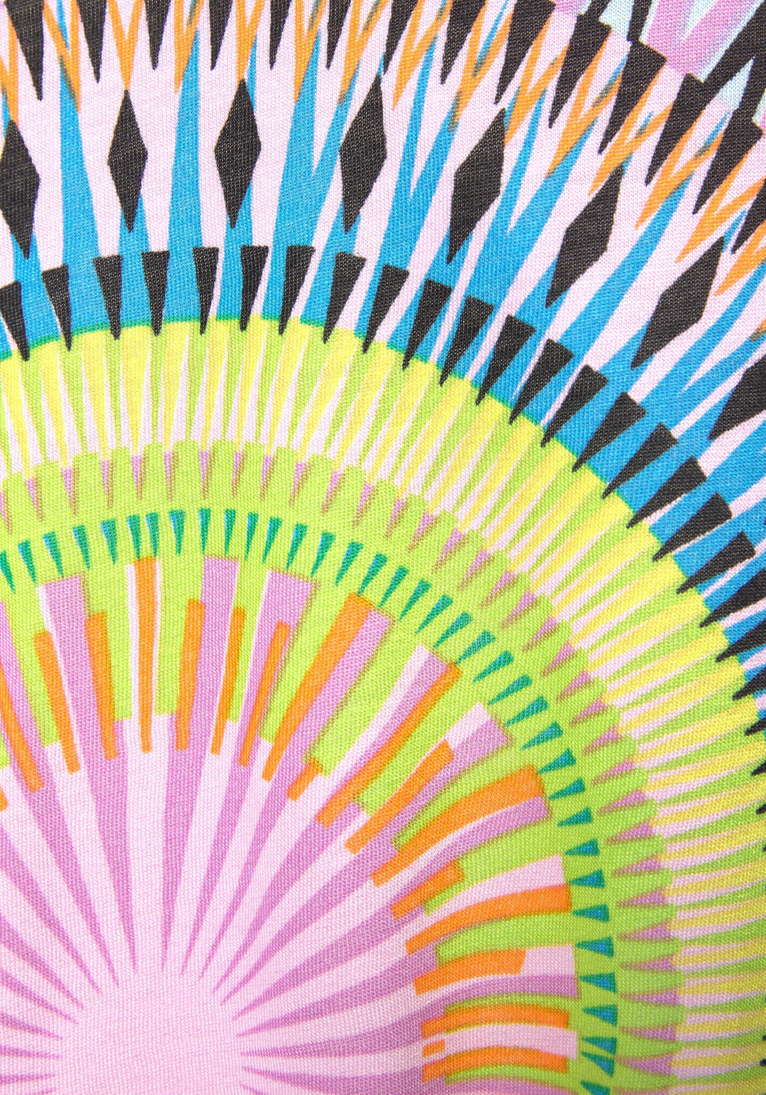 Beachtime Strandjurk met grafische print in etno-stijl, kort zomerjurk