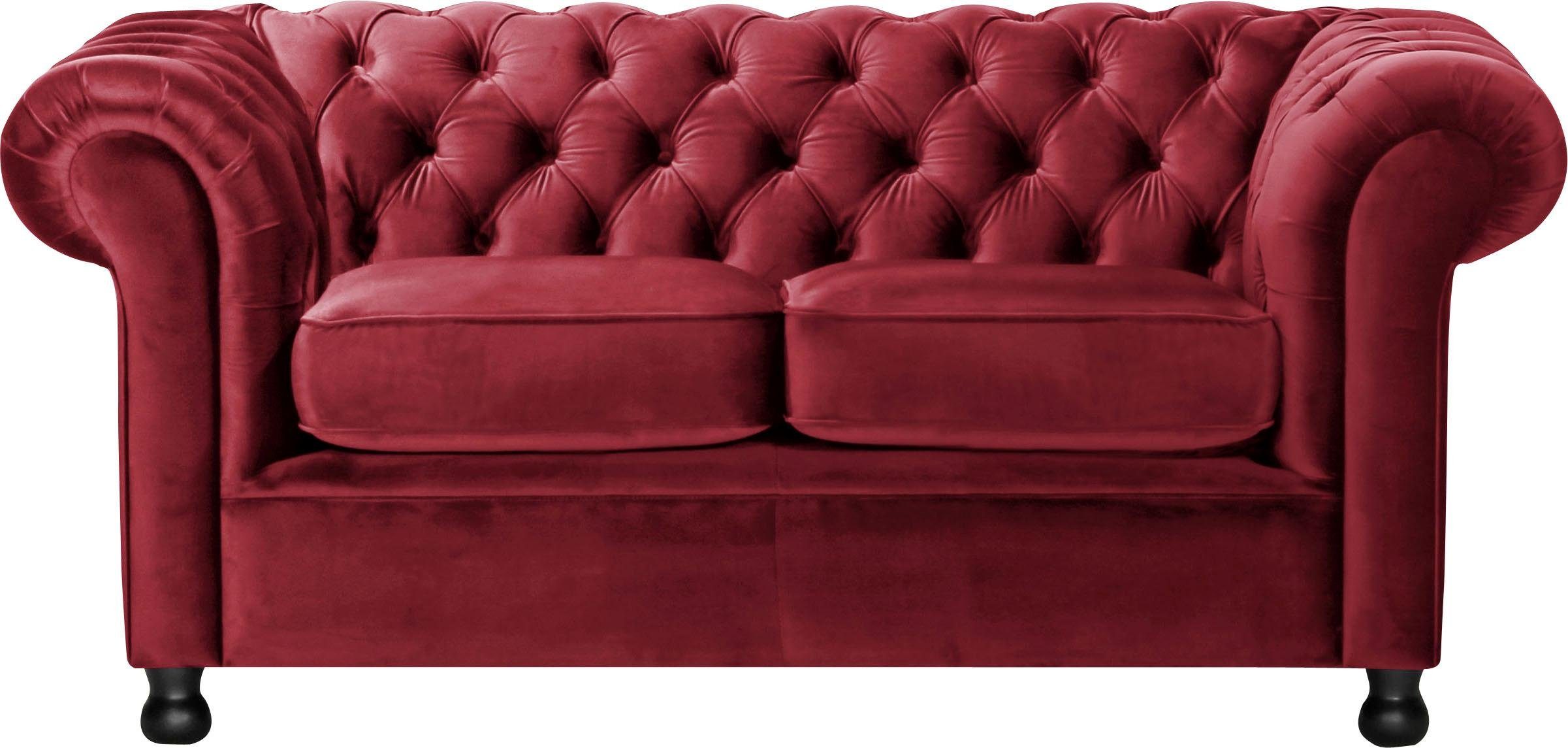 Home affaire Chesterfield-bank Chesterfield Home 2-zits met chique capitonnage en kenmerkende armleuningen