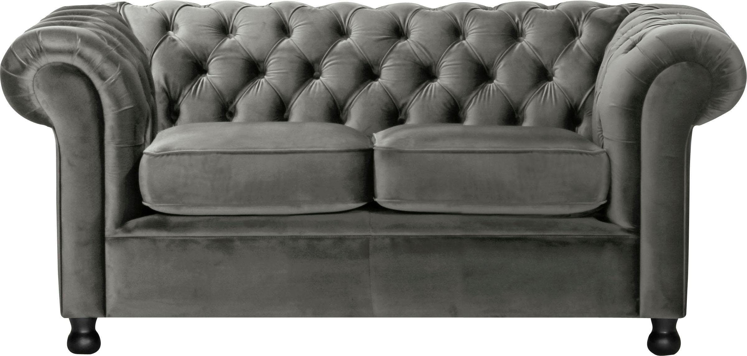 Home affaire Chesterfield-bank Chesterfield Home 2-zits met chique capitonnage en kenmerkende armleuningen