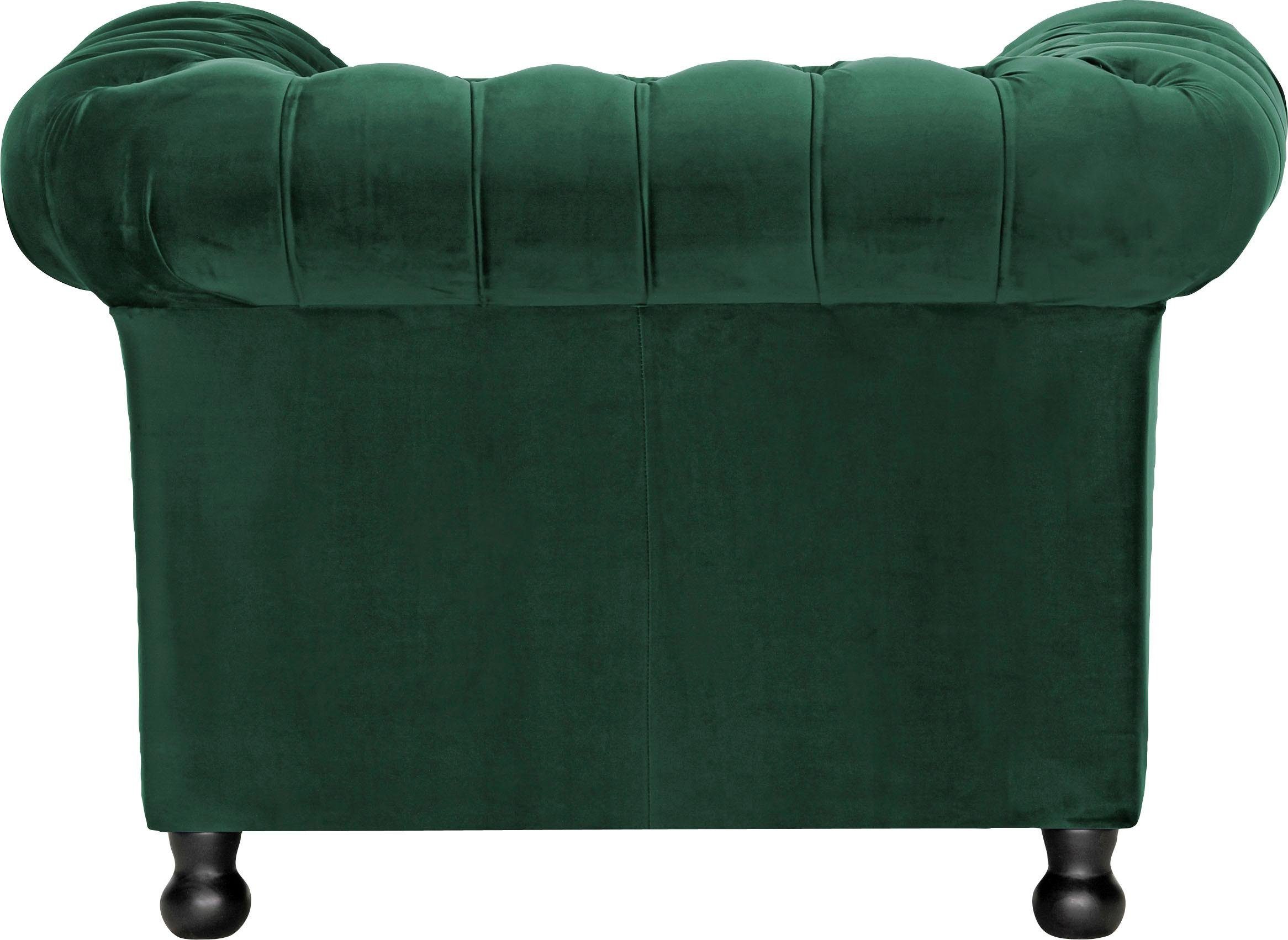 Home affaire Fauteuil Chesterfield Home met chique capitonnage en kenmerkende armleuningen