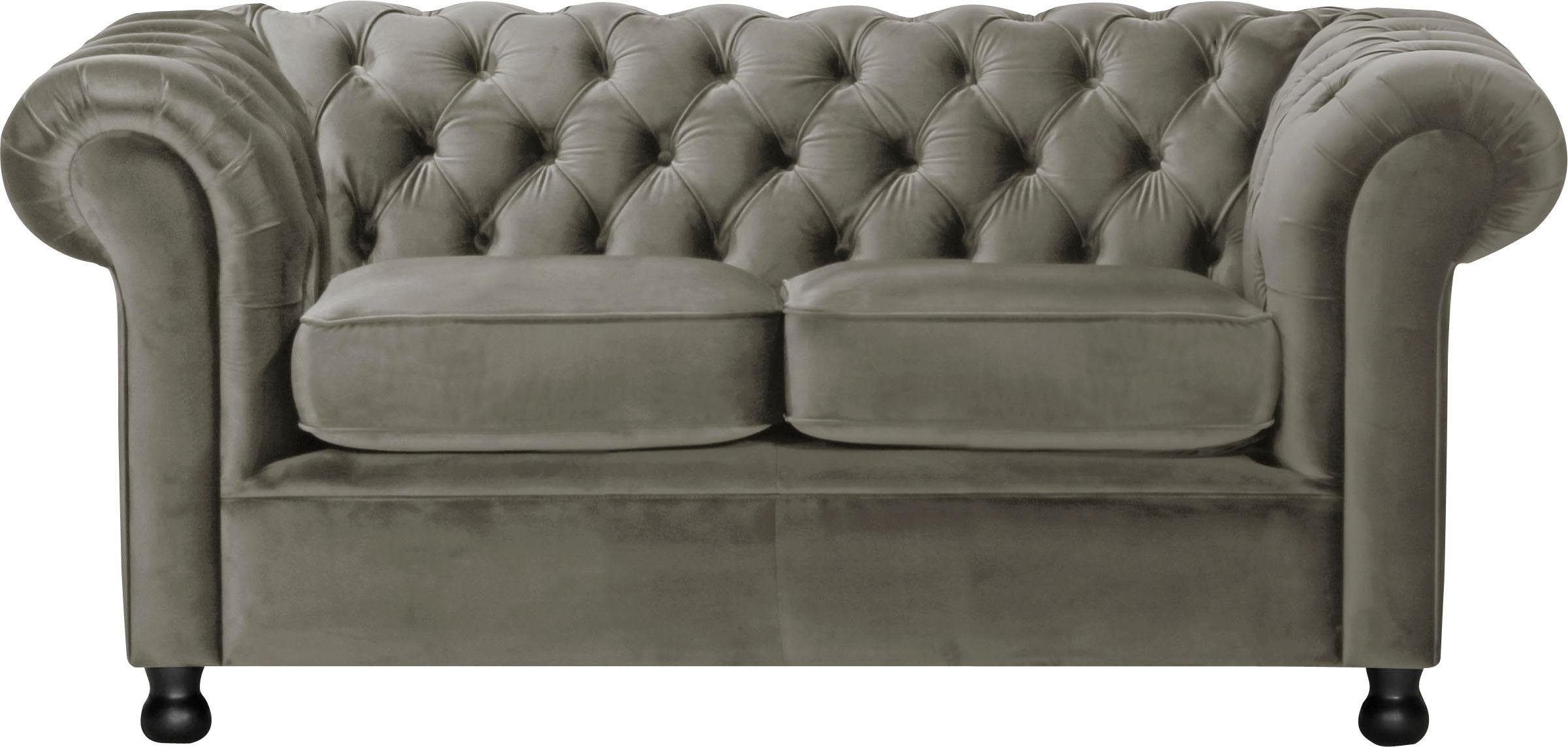Home affaire Chesterfield-bank Chesterfield Home 2-zits met chique capitonnage en kenmerkende armleuningen