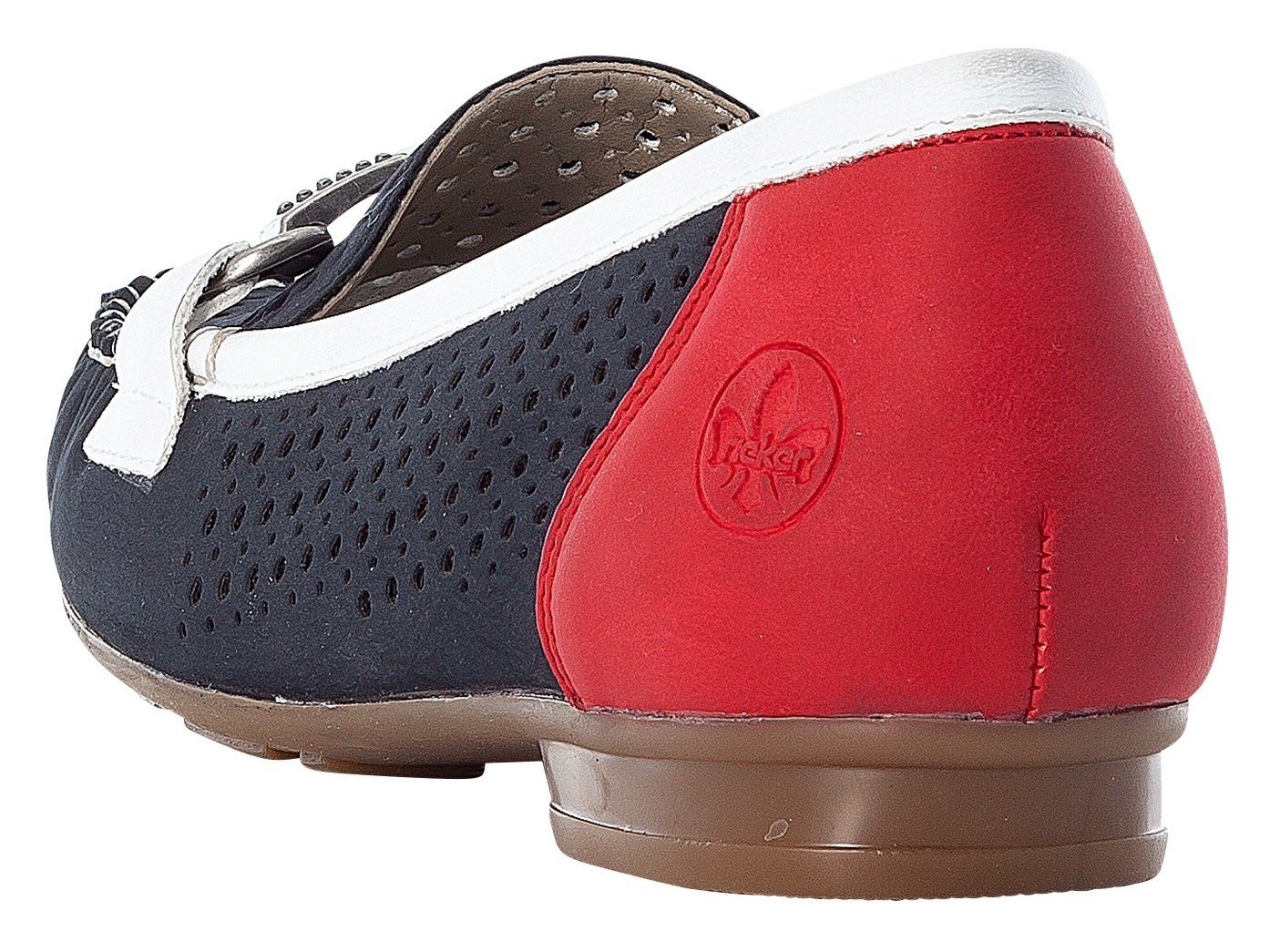 Rieker Mocassins Slipper, zomerschoen met mooie siergesp