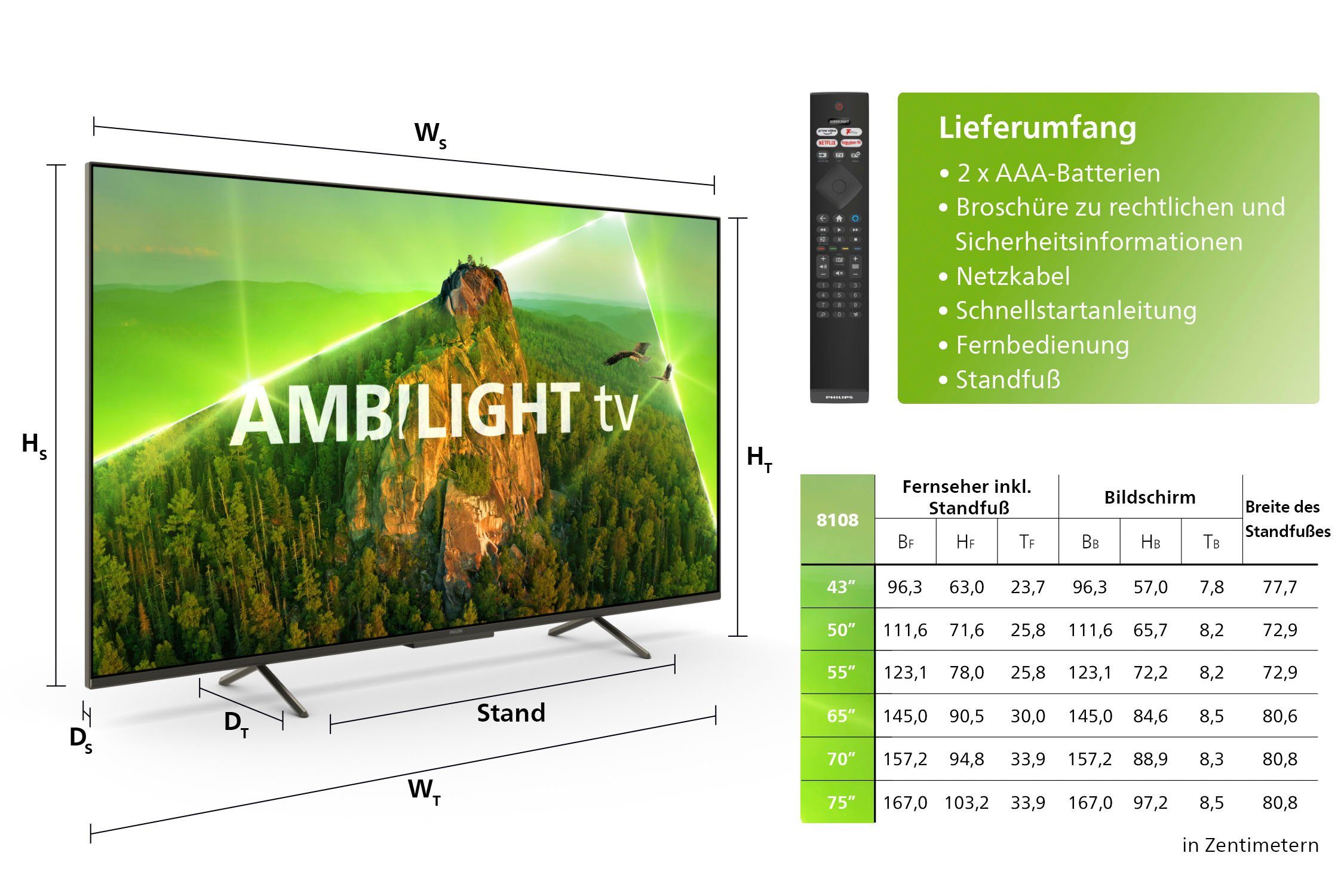 Philips Led-TV 43PUS8108/12, 108 cm / 43", 4K Ultra HD, Smart TV