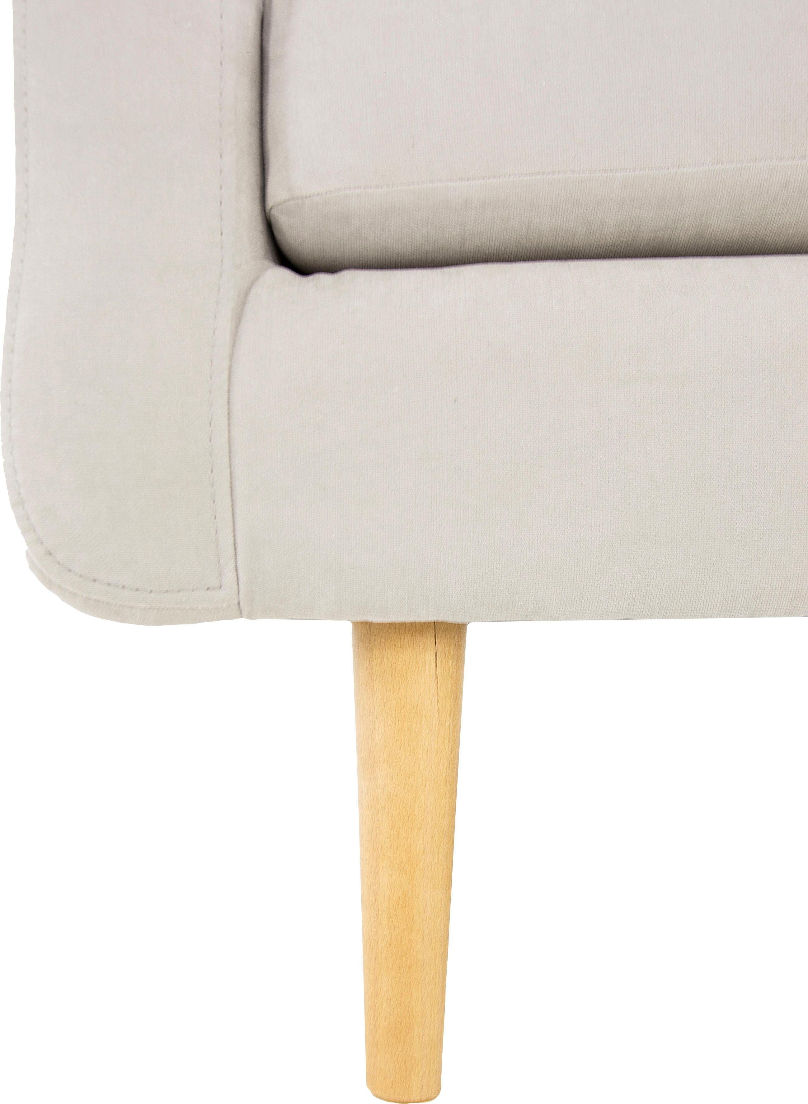 Home affaire Hoekbank Brest L-vorm met capitonnage en stiksels achter, strak design