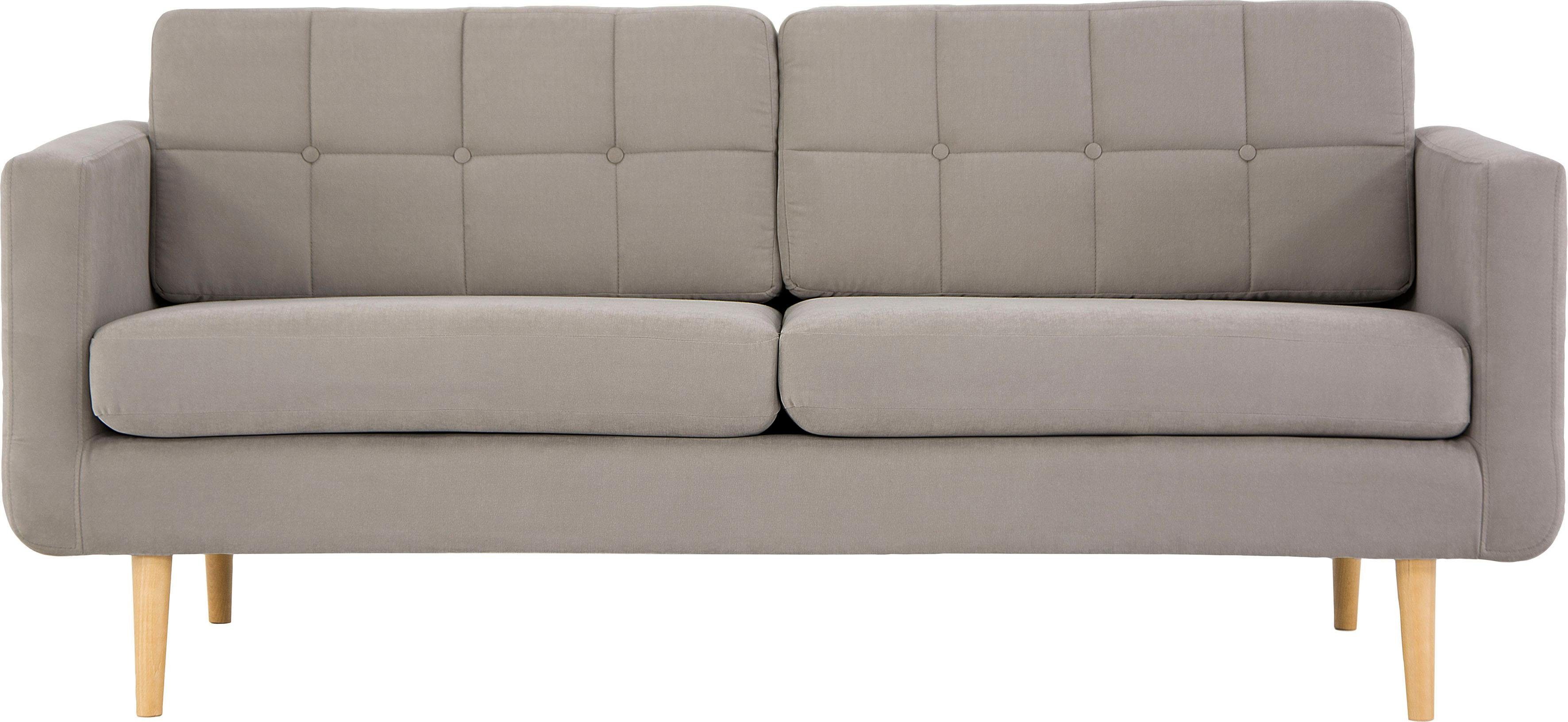 Home affaire 3-zitsbank Brest met capitonnage en stiksels achter, strak design