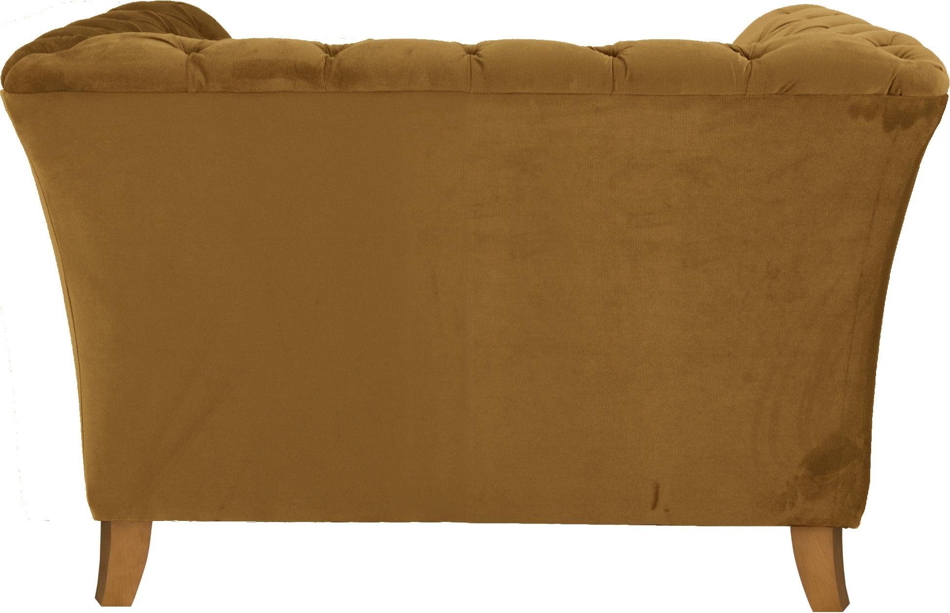 Home affaire Fauteuil Newport moderne Chesterfield met capitonnage achter, opstaande naad en fijne armleuningen