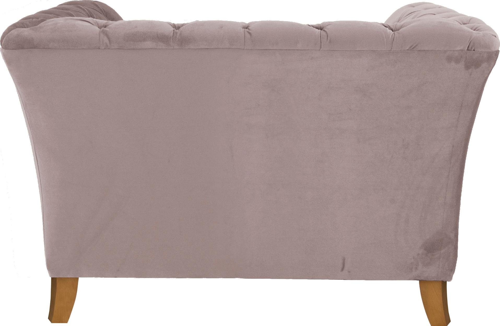 Home affaire Fauteuil Newport moderne Chesterfield met capitonnage achter, opstaande naad en fijne armleuningen