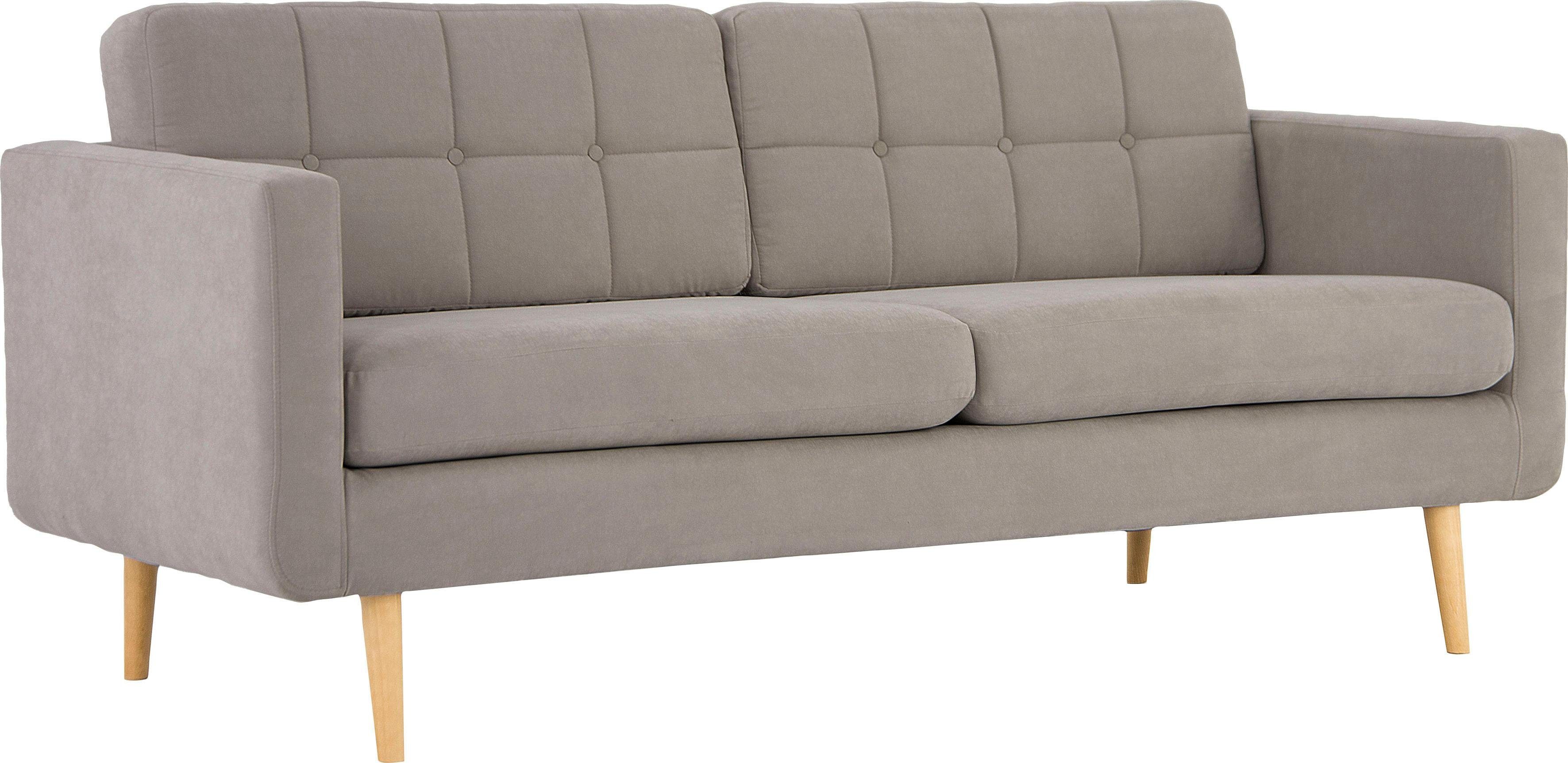 Home affaire 3-zitsbank Brest met capitonnage en stiksels achter, strak design